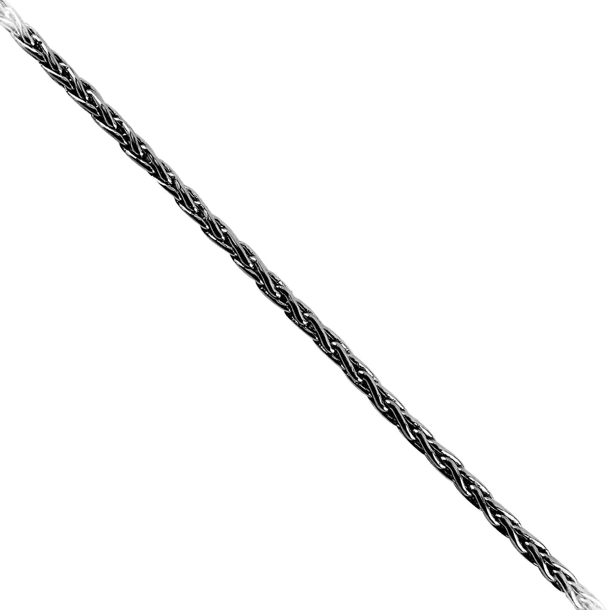 Slim Black Rhodium Overlay Over Copper rope chain with a twisted surface, ideal for everyday jewelry layering, minimal styling, and custom accessory designs