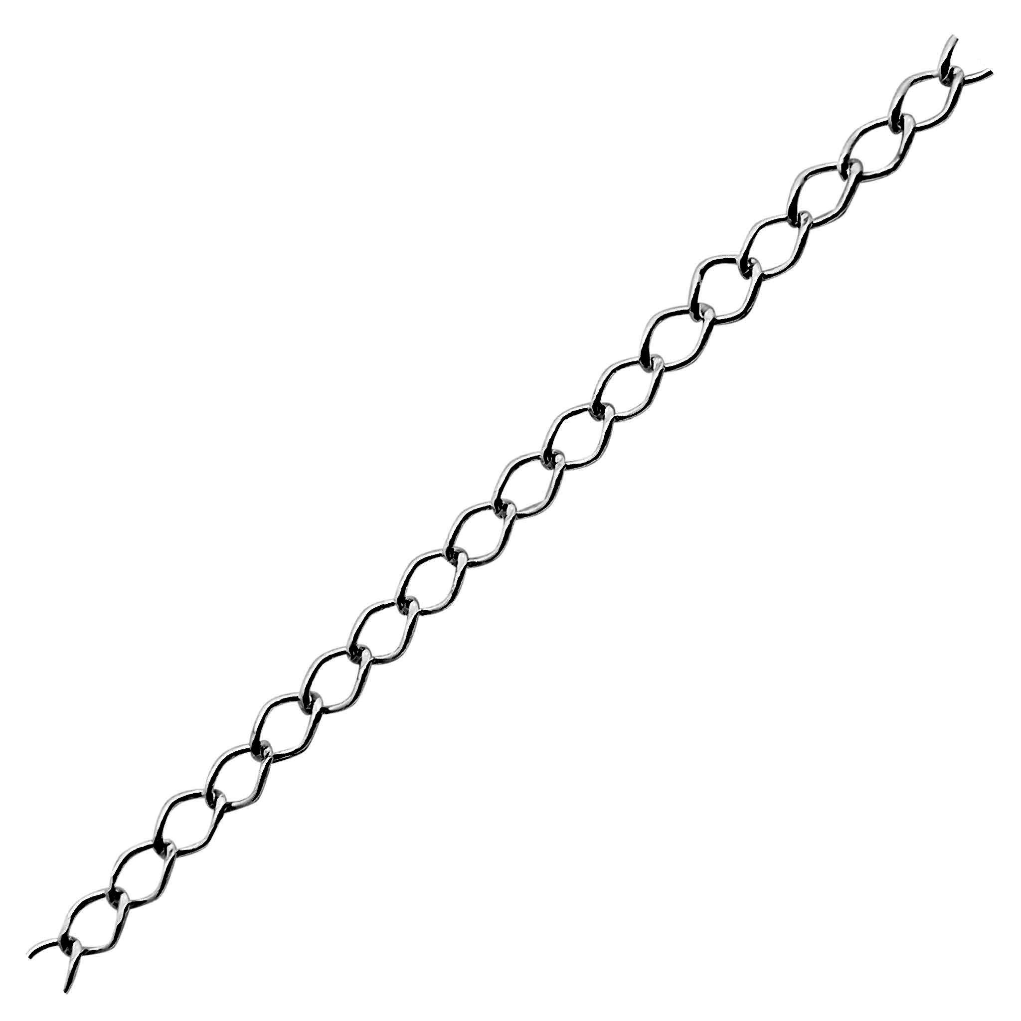 Small oval link chain crafted with Black Rhodium Overlay Over Copper, designed for minimalist jewelry styling, delicate layering, and custom everyday accessory designs
