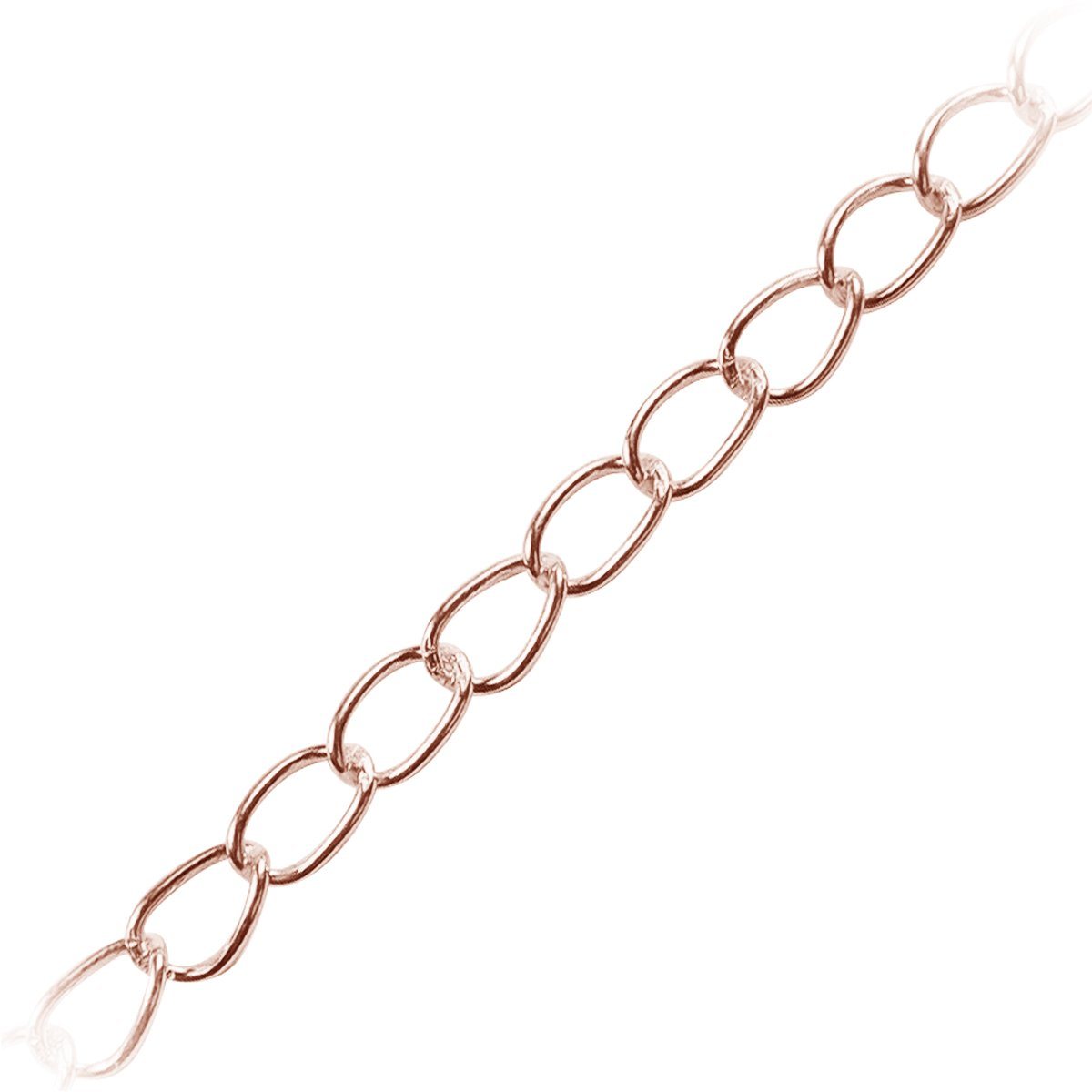 Medium oval link chain crafted with Rose Gold Overlay Over Copper, ideal for everyday jewelry styling, elegant layering, and custom accessory design projects