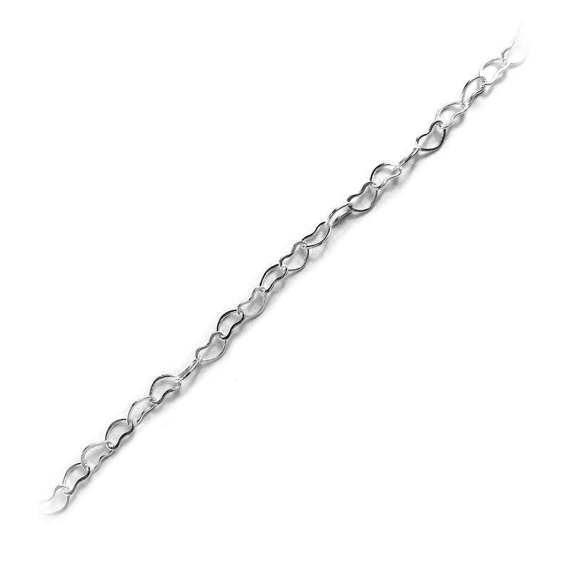 Elegant compact oval beading and extender chain crafted with silver overlay over copper featuring polished finish for modern handcrafted jewelry designs