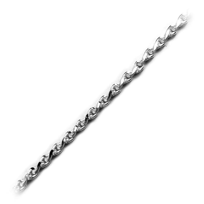 Elegant twisted beading and extender chain crafted with silver overlay over copper featuring polished finish for modern handcrafted jewelry designs
