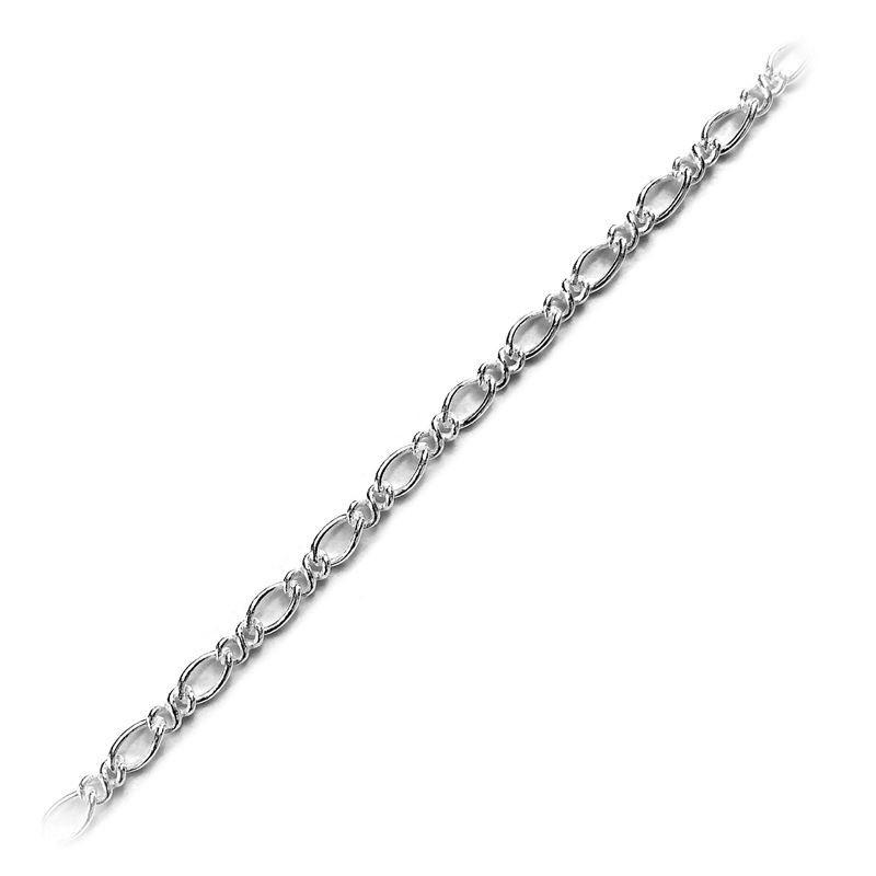Elegant oval link beading and extender chain crafted with silver overlay over copper featuring polished finish for modern handcrafted jewelry designs