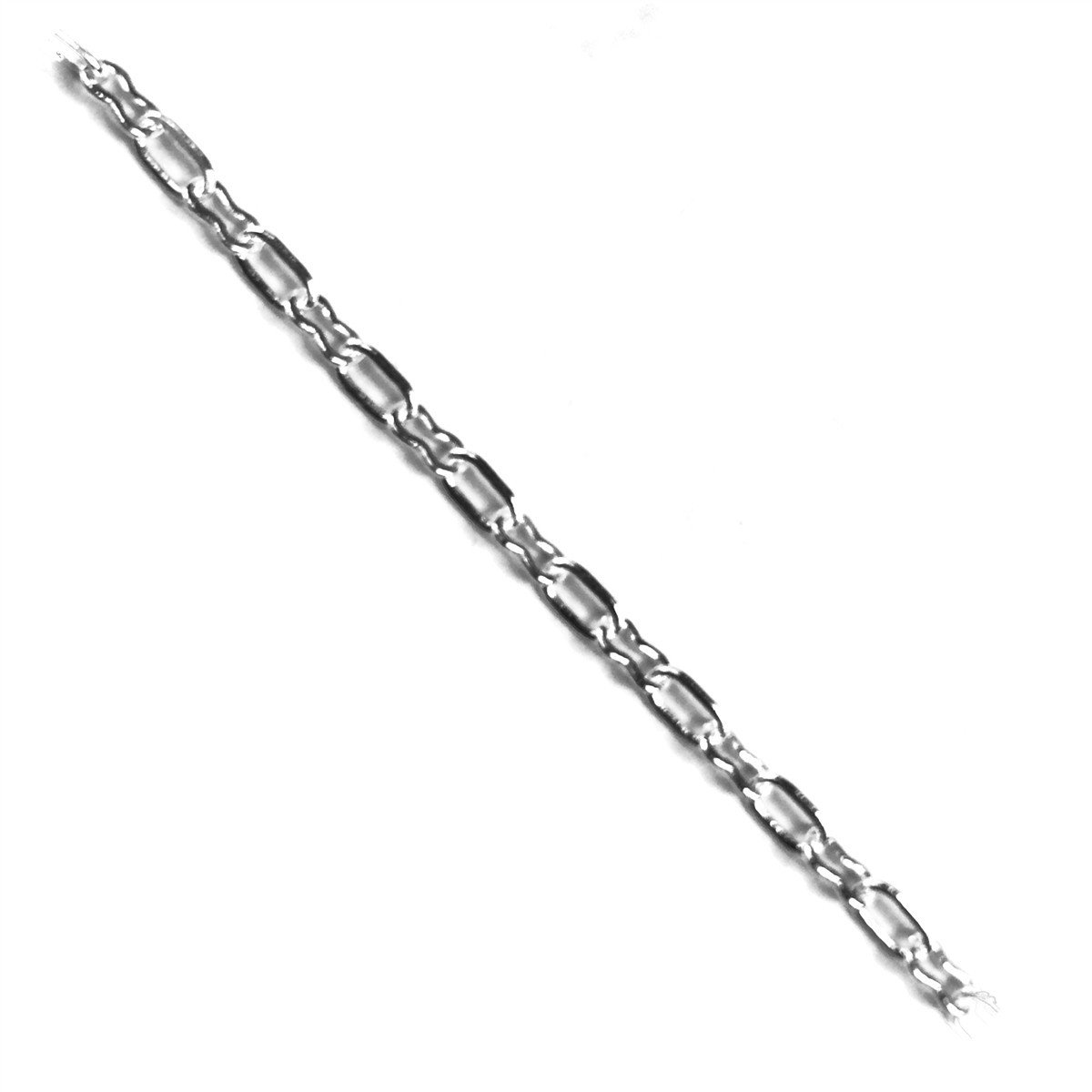 Elegant fine elongated link beading and extender chain crafted with silver overlay over copper featuring polished finish for modern handcrafted jewelry designs