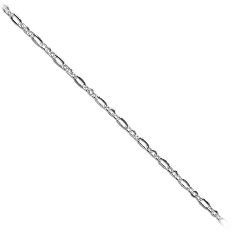 Silver Overlay Beading & Extender Chain crafted with sleek mixed-link detailing and a bright metallic shine. A versatile jewelry component ideal for creating custom necklaces, layered bracelets, anklets, and decorative beading accents.