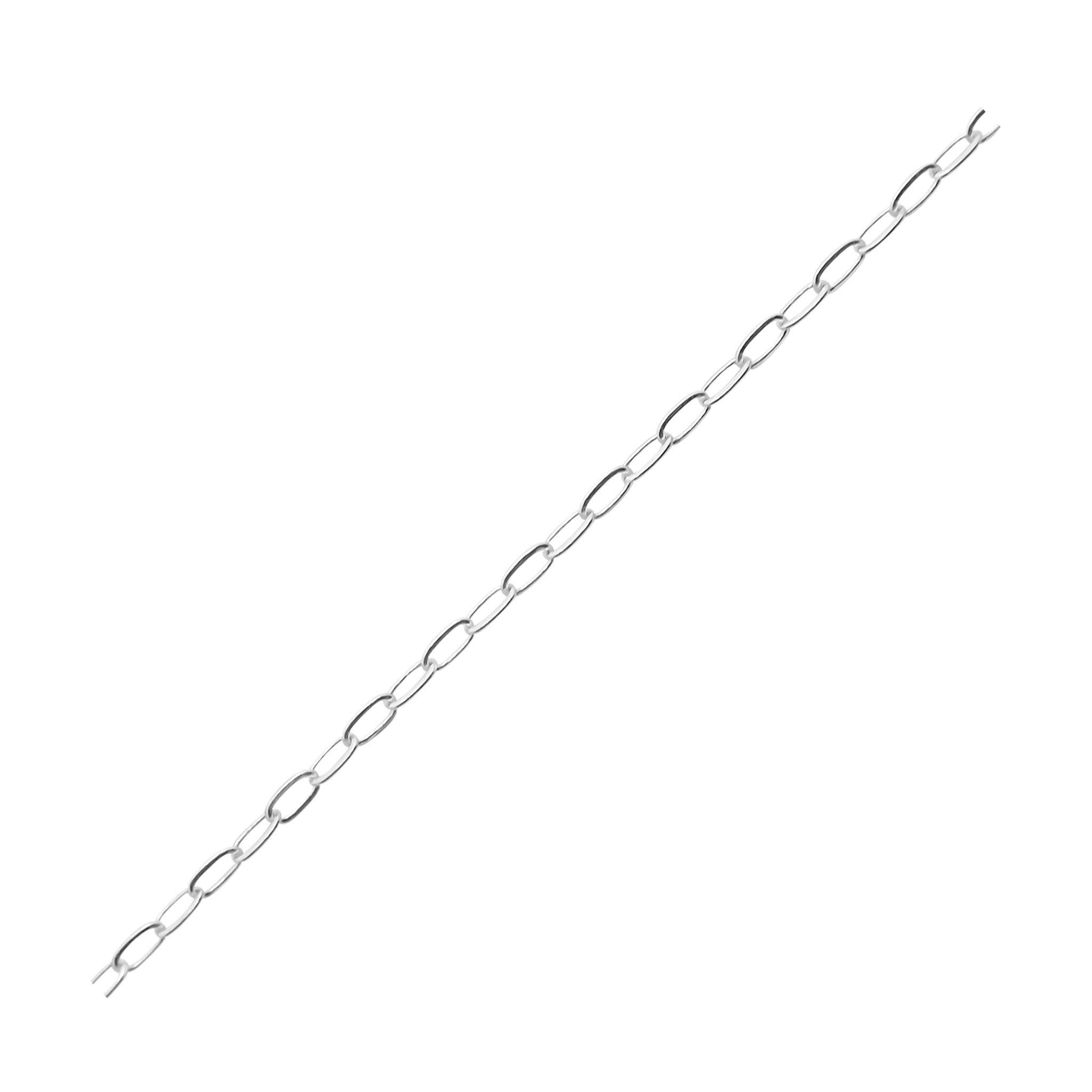 Silver Overlay Over Copper compact oval link beading and extender chain sold as per foot, ideal for creating delicate custom necklaces and bracelets
