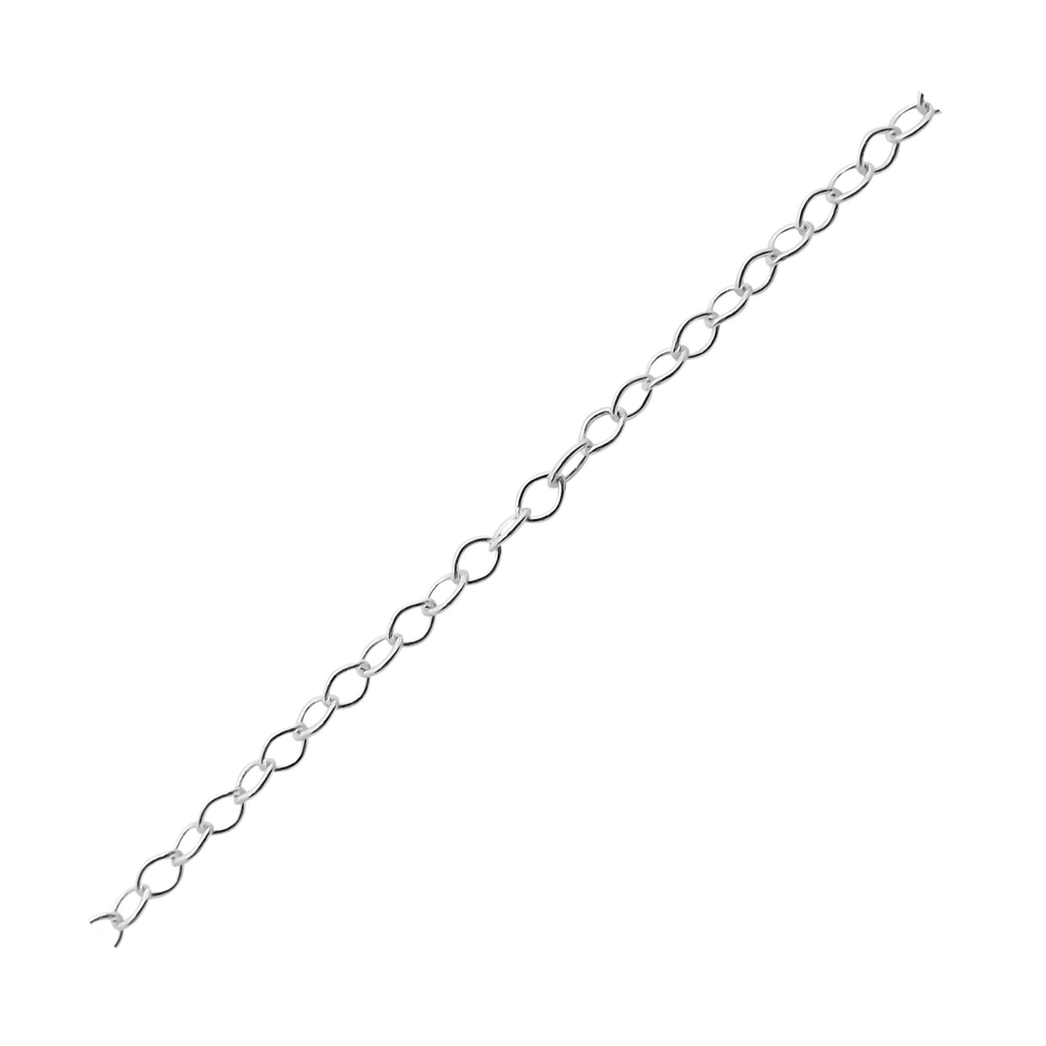 Silver Overlay Over Copper beading extender chain featuring polished oval links for handmade jewelry, necklaces, bracelets, anklets, and DIY jewelry crafting projects
