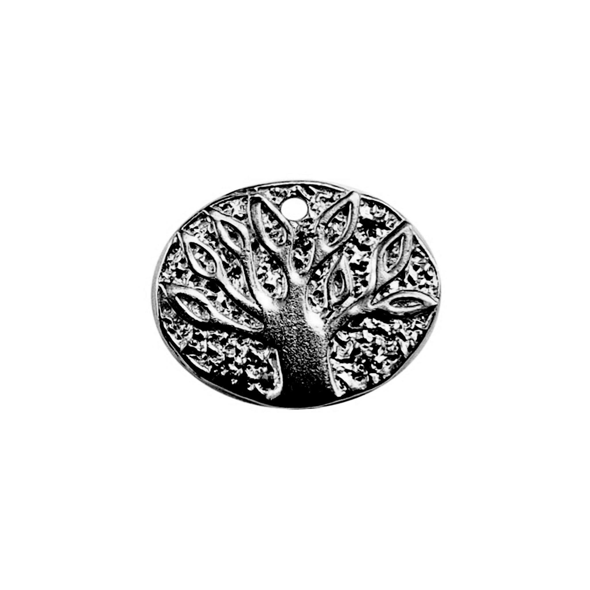 Elegant Black Rhodium Overlay Over Copper tree design jewelry charm handmade in India