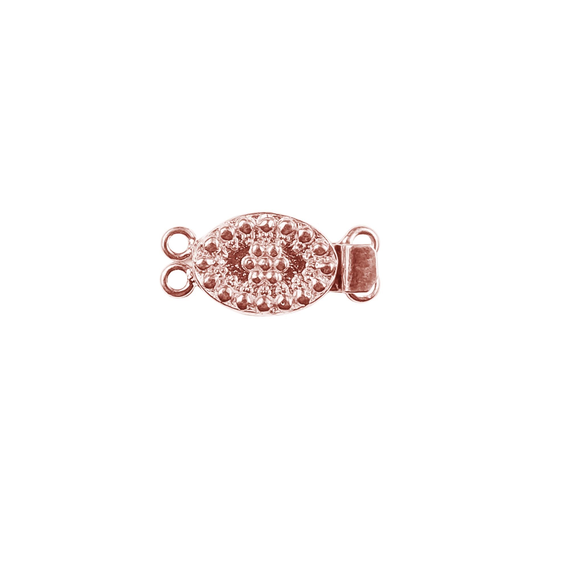 Decorative rose gold overlay over copper multi strand clasp with 2 hole handcrafted in India