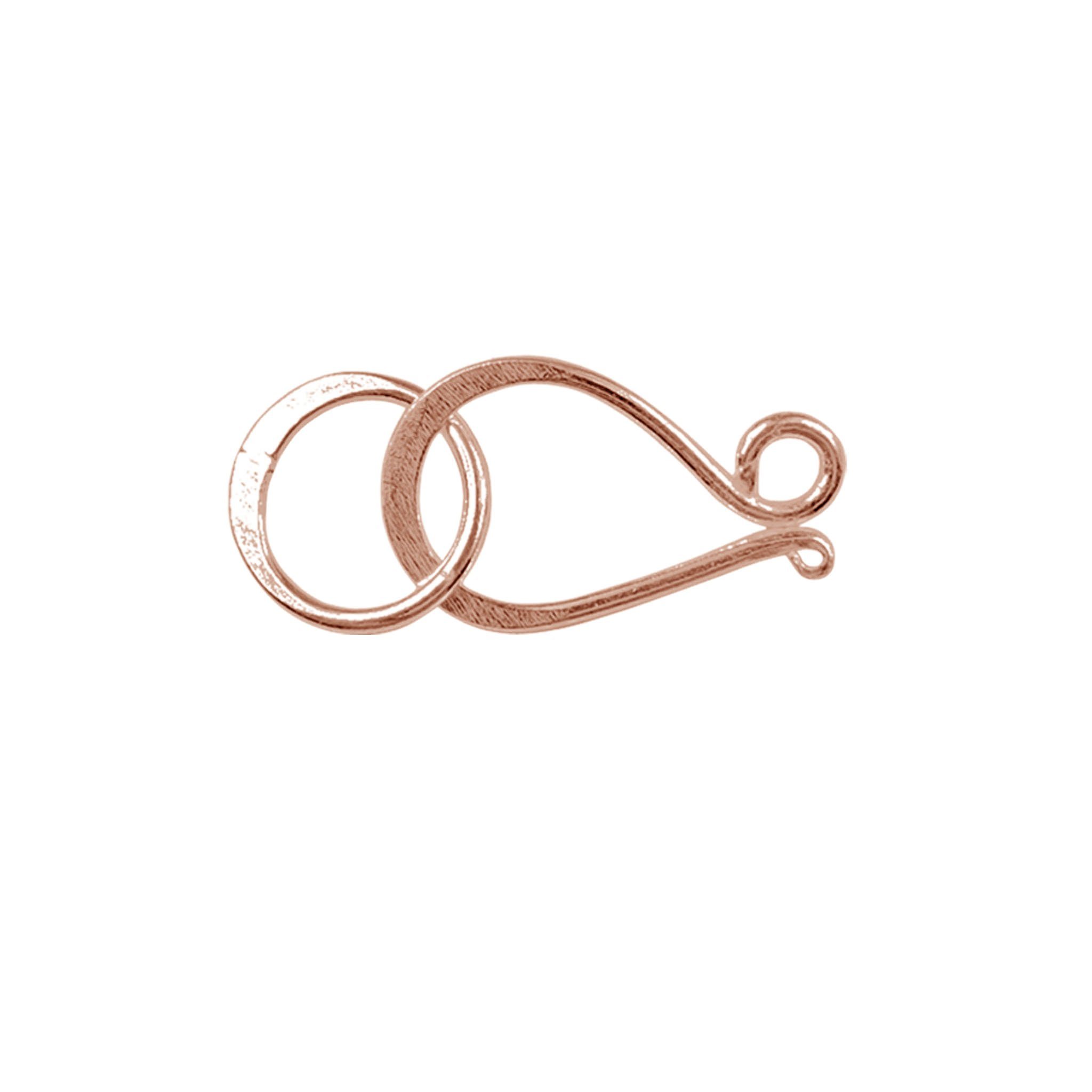 Elegant Rose Gold Overlay Over Copper hook clasp handcrafted in India with polished finish