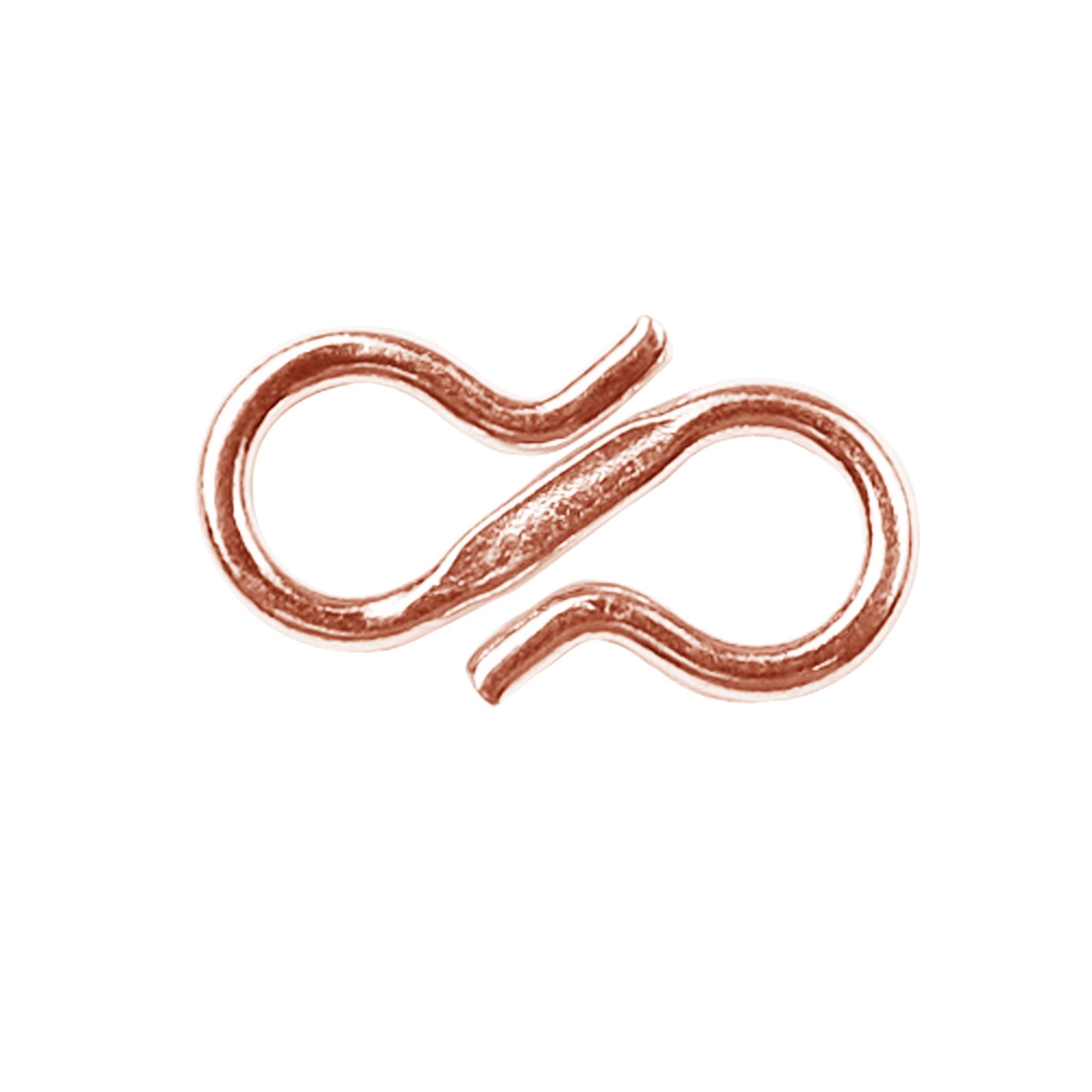Elegant Rose Gold Overlay Over Copper S hook handcrafted in India with polished finish