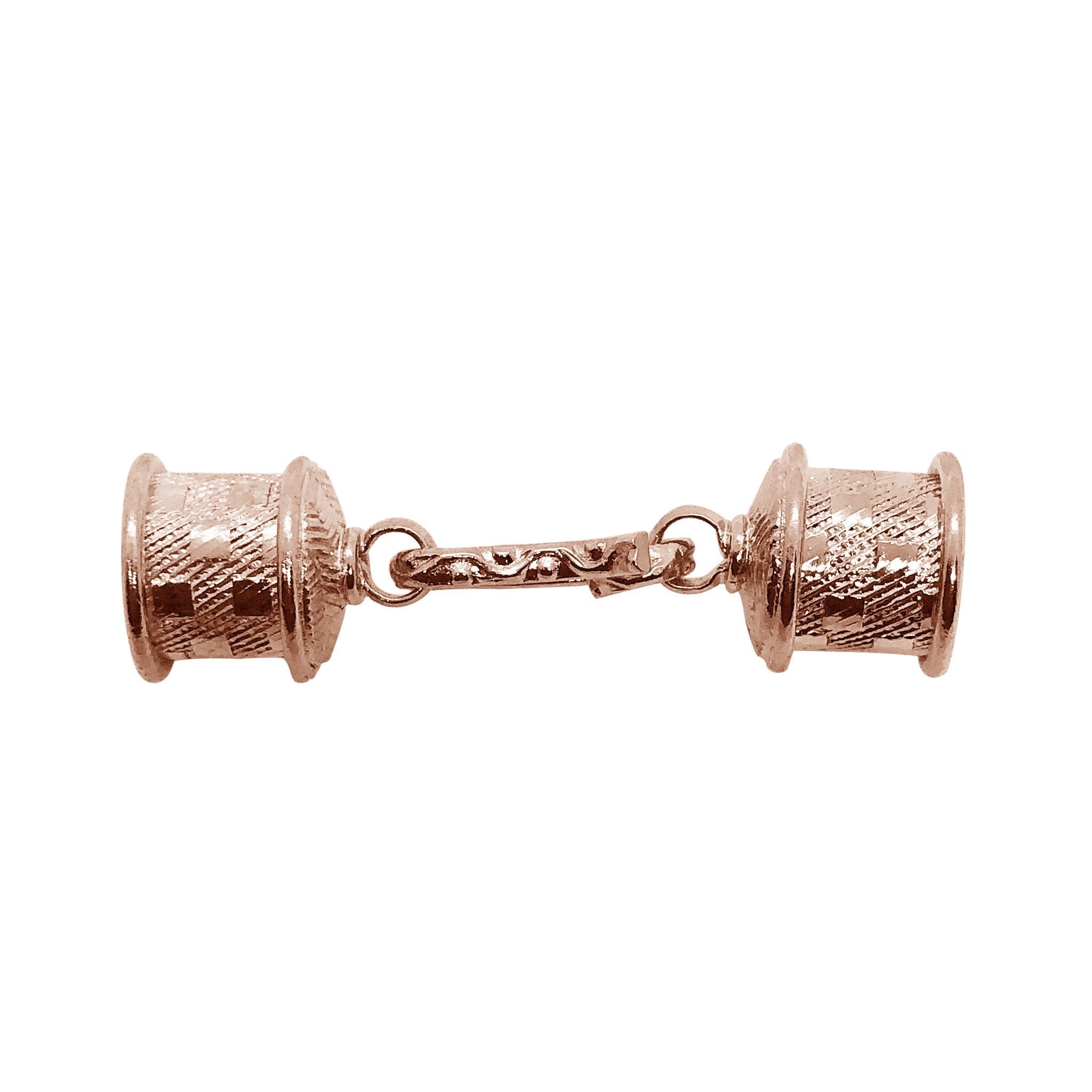 Rose Gold Overlay Over Copper end cap handcrafted in India for DIY jewelry and bracelet designs