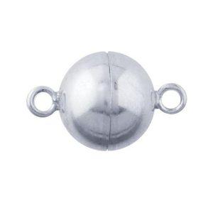 Elegant antique silver overlay over copper single hole magnetic clasp handcrafted in India for retail jewelry designs