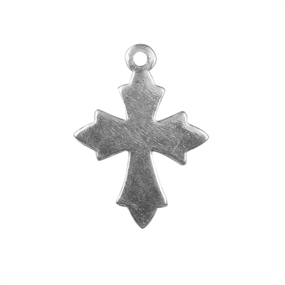 Silver Overlay Over Copper cross pendant handcrafted in India with smooth matte finish.