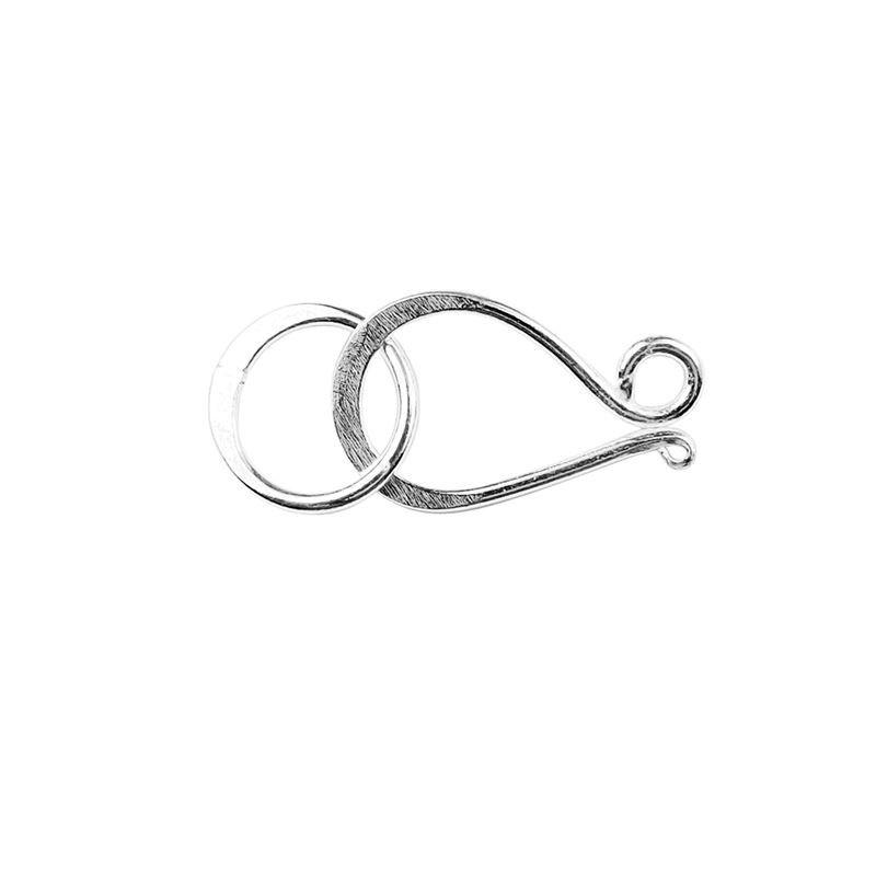 Sterling silver hook clasp handcrafted in India for fine jewelry making.