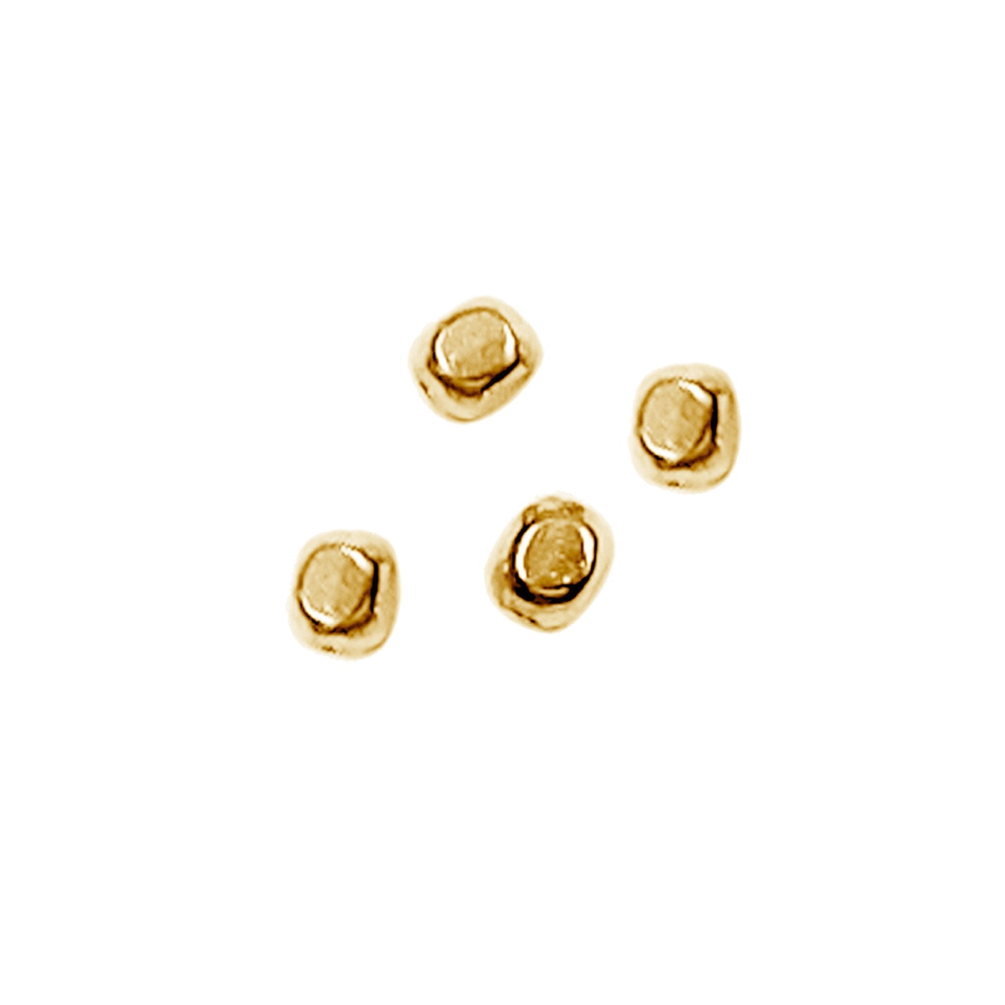 Elegant 18K Gold Overlay India Round Spacer Beads For Jewelry With Polished Finish Handcrafted In India