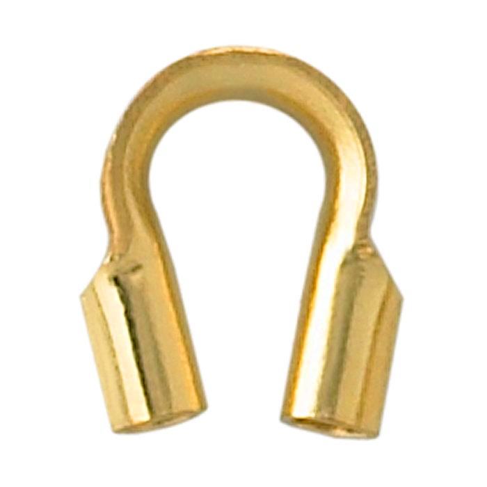 Handcrafted 18K Gold Overlay Wire Protector Jewelry End Component From India