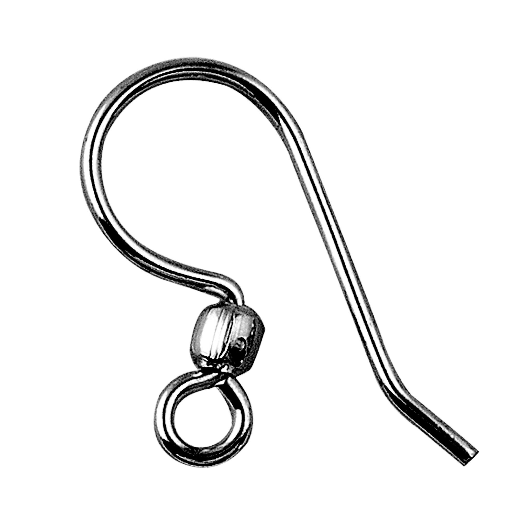 Handcrafted Black Rhodium Overlay Bead Loop Earwire Jewelry Finding From India