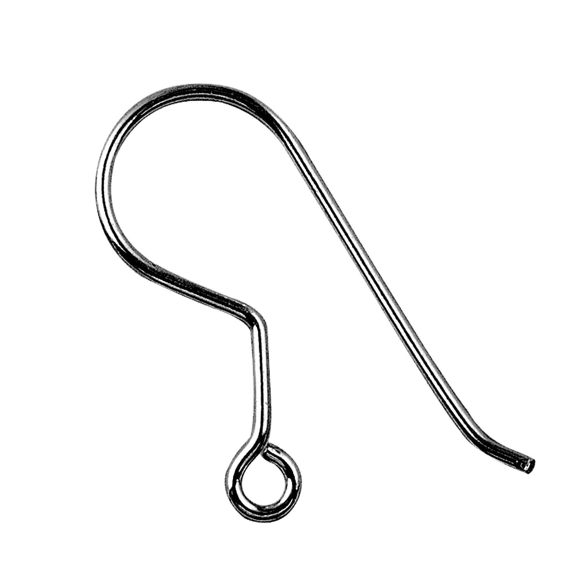 Handcrafted Black Rhodium Overlay Round Loop Earwire Jewelry Finding From India