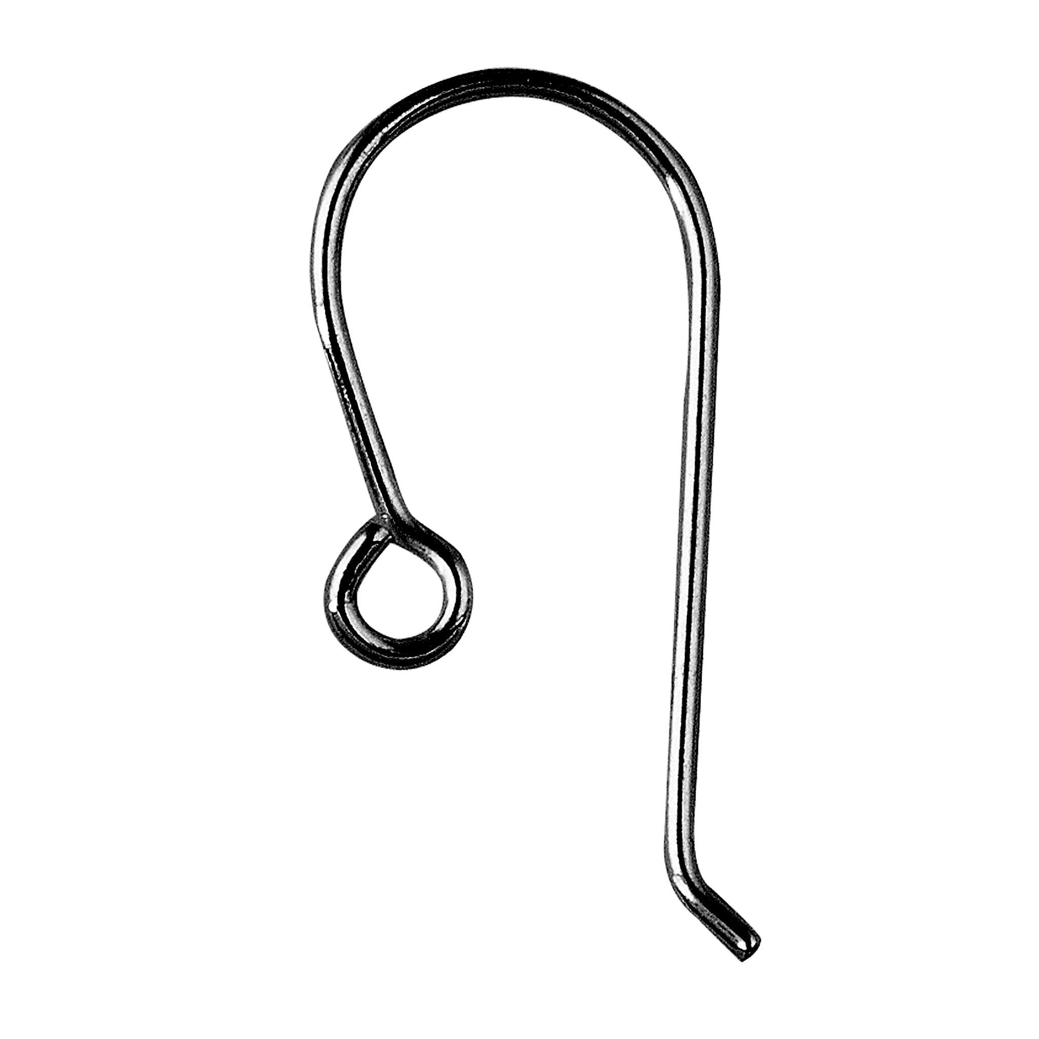 Handcrafted Black Rhodium Overlay Round Loop Earwire Jewelry Finding From India