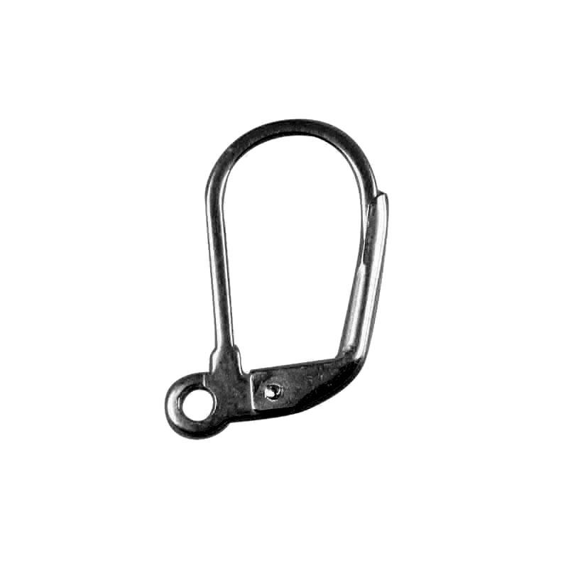 Handcrafted Black Rhodium Overlay Leverback Earring Finding Jewelry Component From India