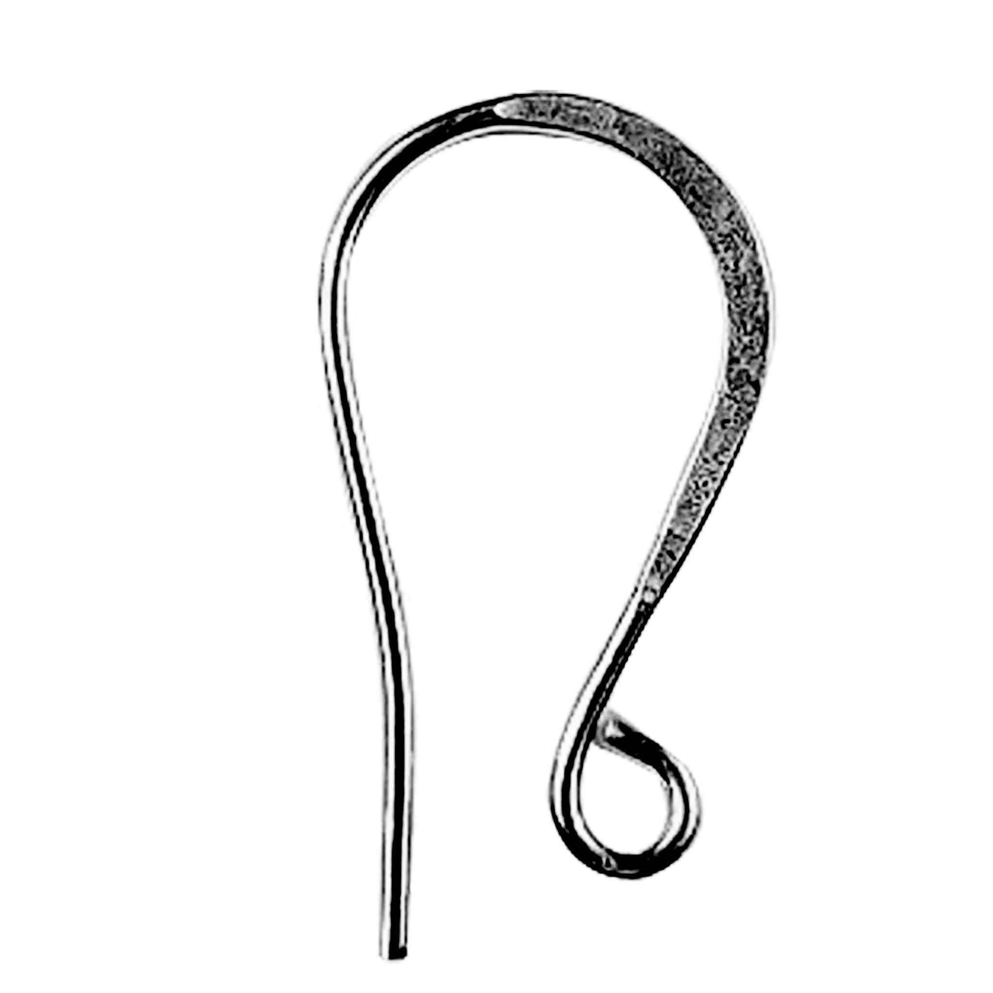 Handcrafted Black Rhodium Overlay Classic Loop Earwire Jewelry Component From India
