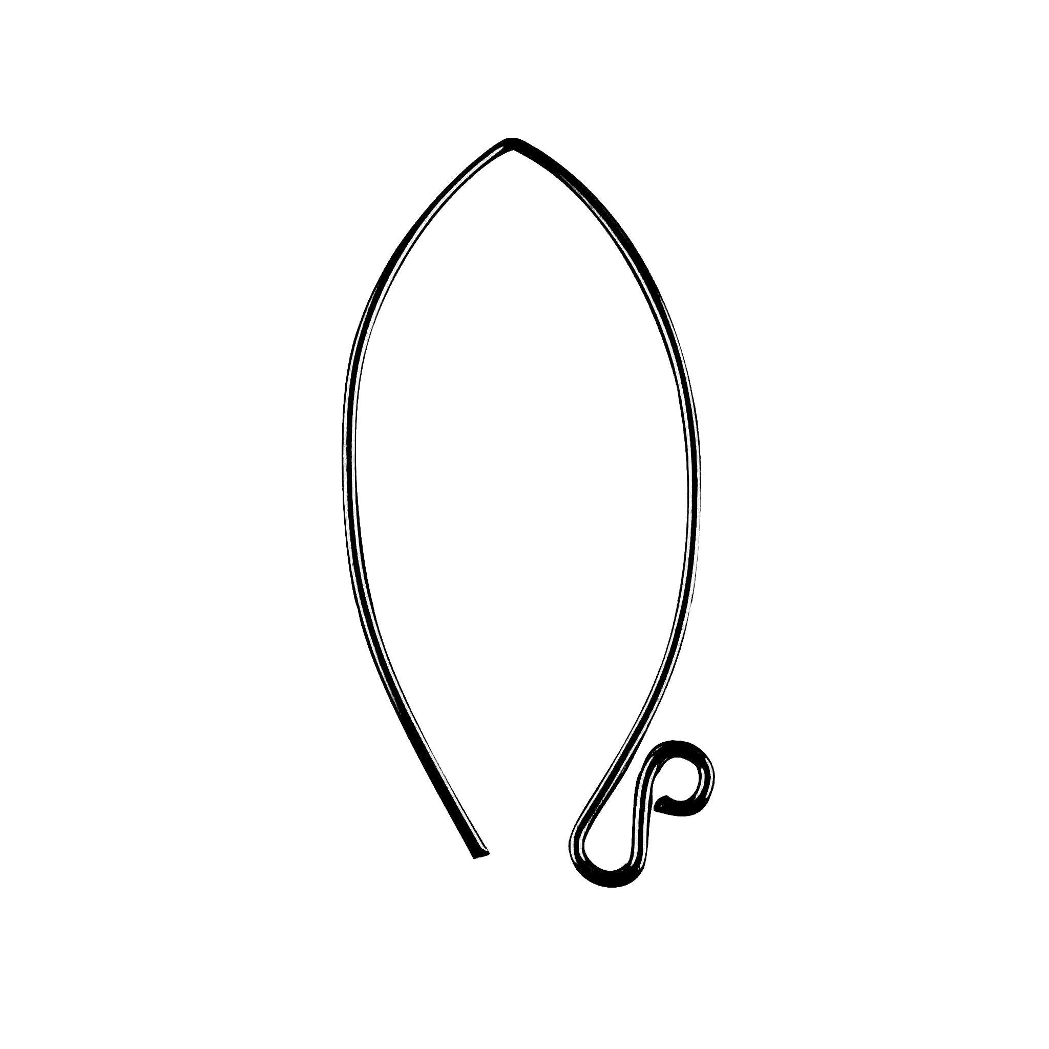 Handcrafted Black Rhodium Overlay Marquise Design Earwire Jewelry Finding From India