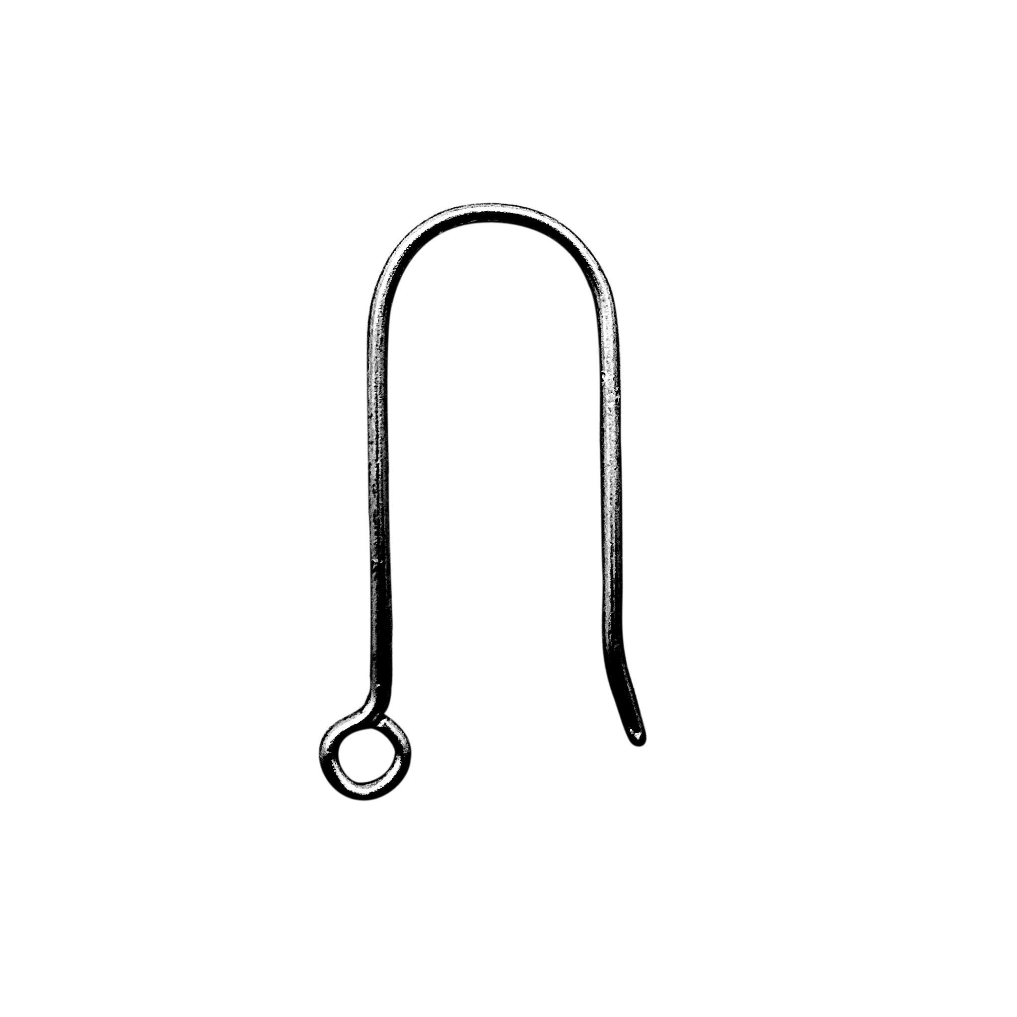 Handcrafted Black Rhodium Overlay U-Shape Earwire Jewelry Finding From India
