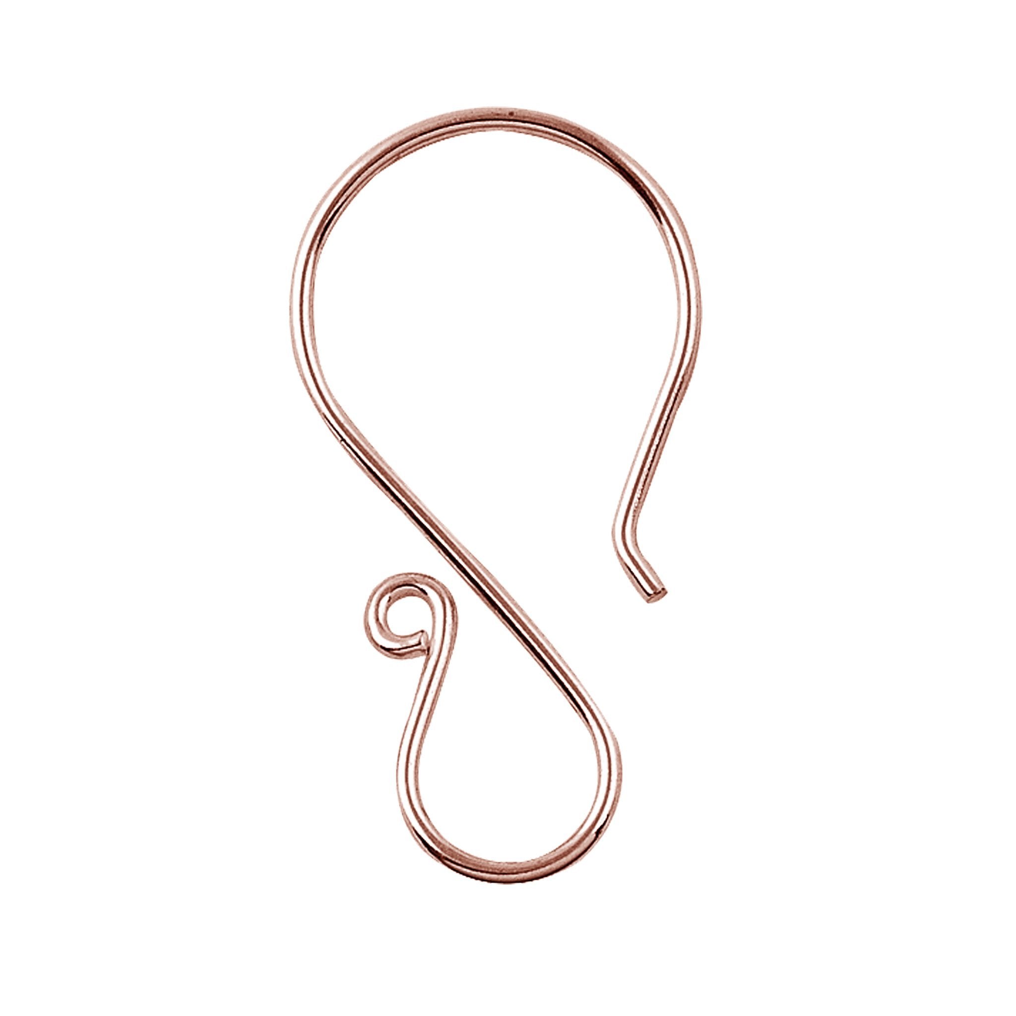 Handcrafted Rose Gold Overlay Hook Earwire From India For Designer Earrings And Elegant Jewelry Creations