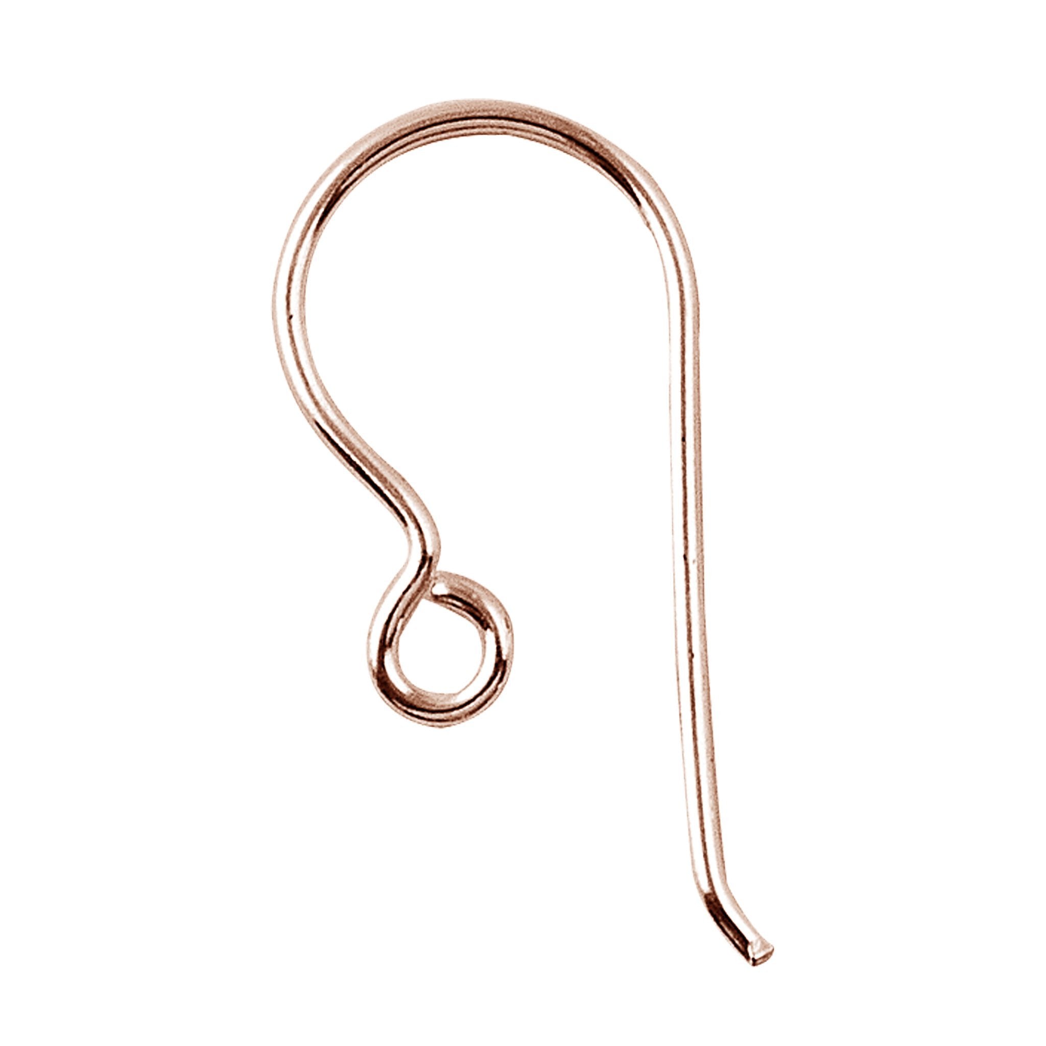 Handcrafted Rose Gold Overlay Loop Hook Earwire From India For Elegant Designer Earrings