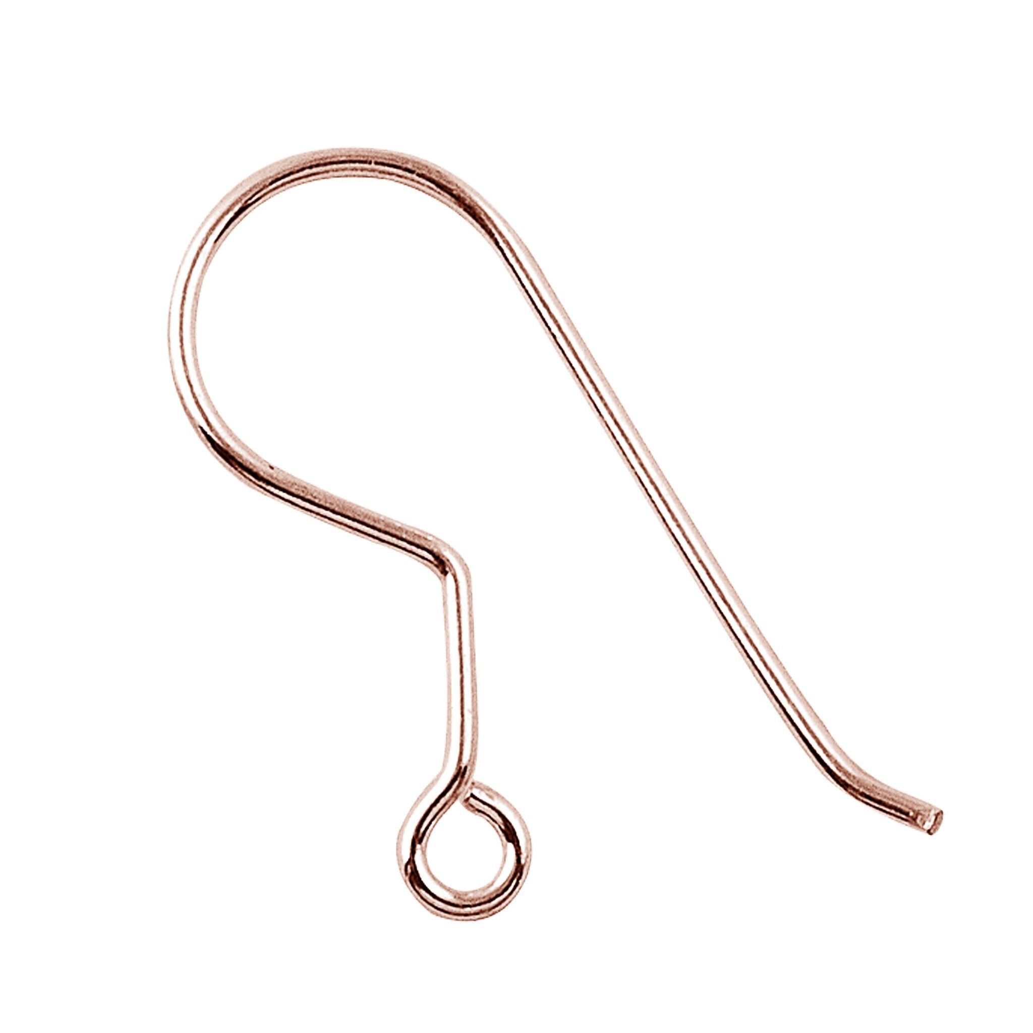 Handcrafted Rose Gold Overlay Plain Hook Earwire From India For Elegant Artisanal Earrings