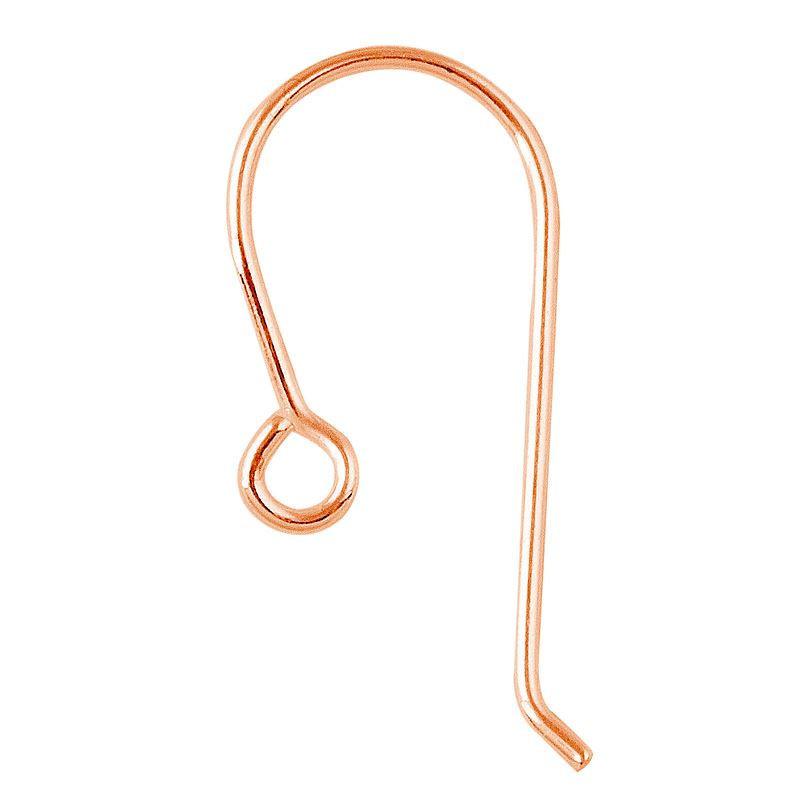 Handcrafted Rose Gold Overlay Plain Loop Earwire From India For Elegant Designer Earrings