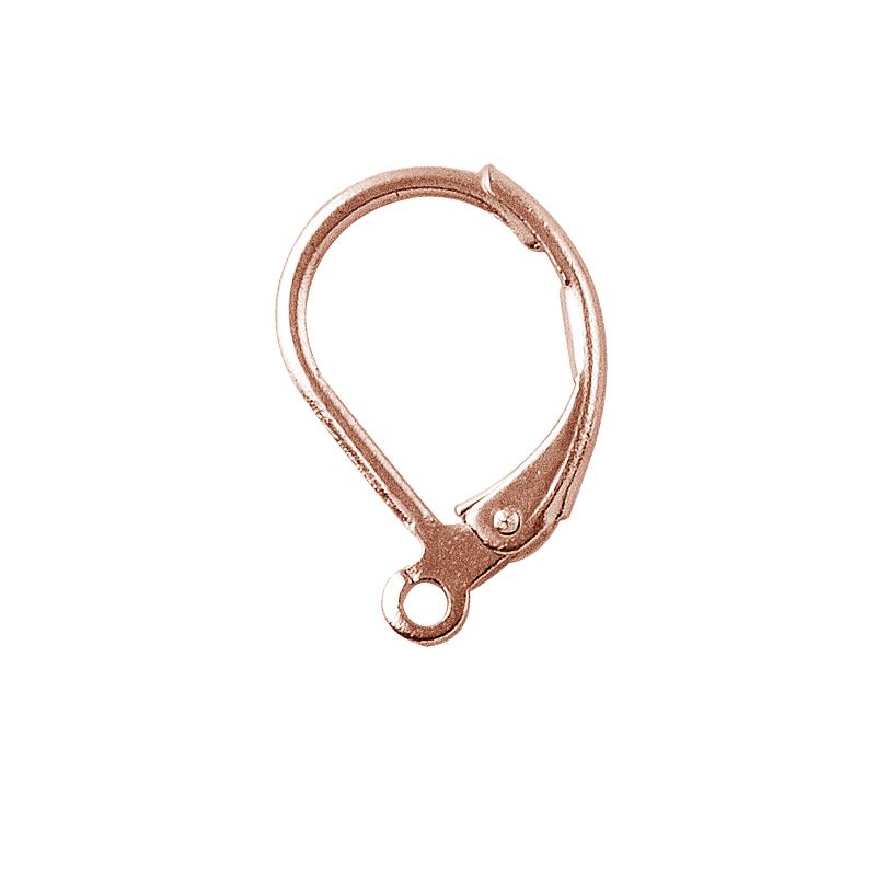 Handcrafted Rose Gold Overlay Leverback Earwire From India For Elegant Designer Earrings