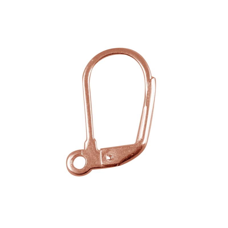 Handcrafted Rose Gold Overlay Leverback Earring Finding From India For Designer Jewelry