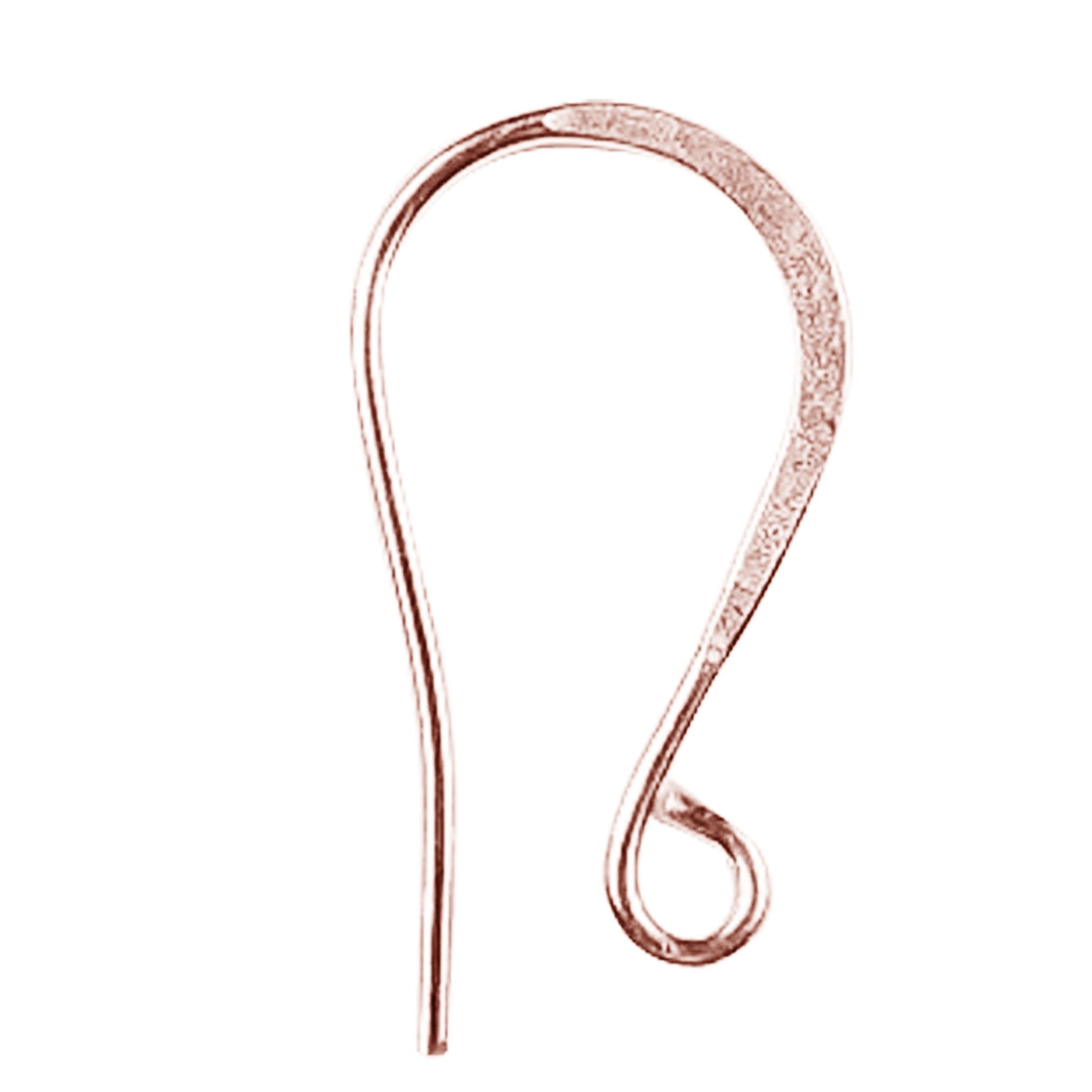 Handcrafted Rose Gold Overlay Flattened Hook Earwire From India For Designer Earrings