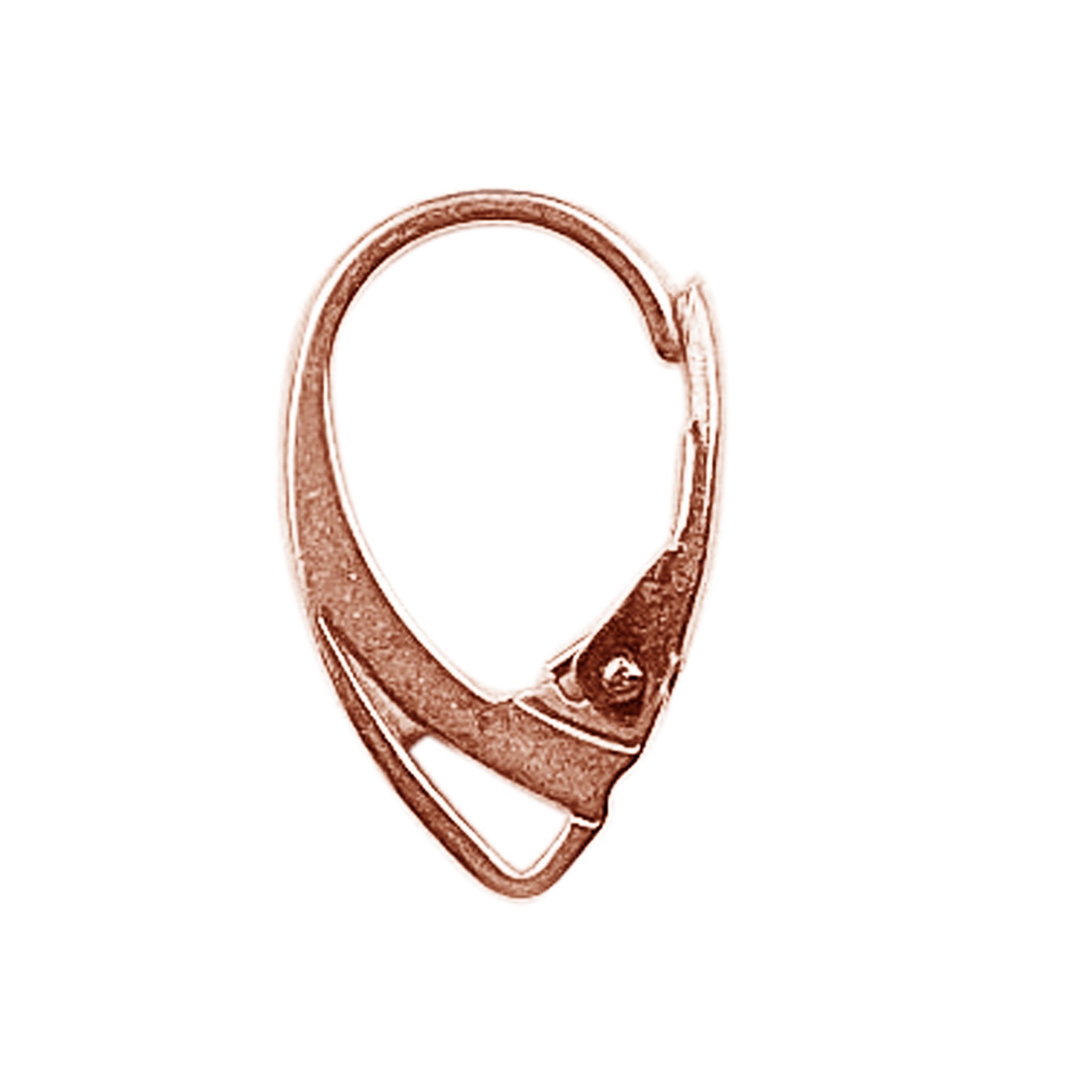 Handcrafted Rose Gold Overlay Leverback Earwire From India For Designer Earrings
