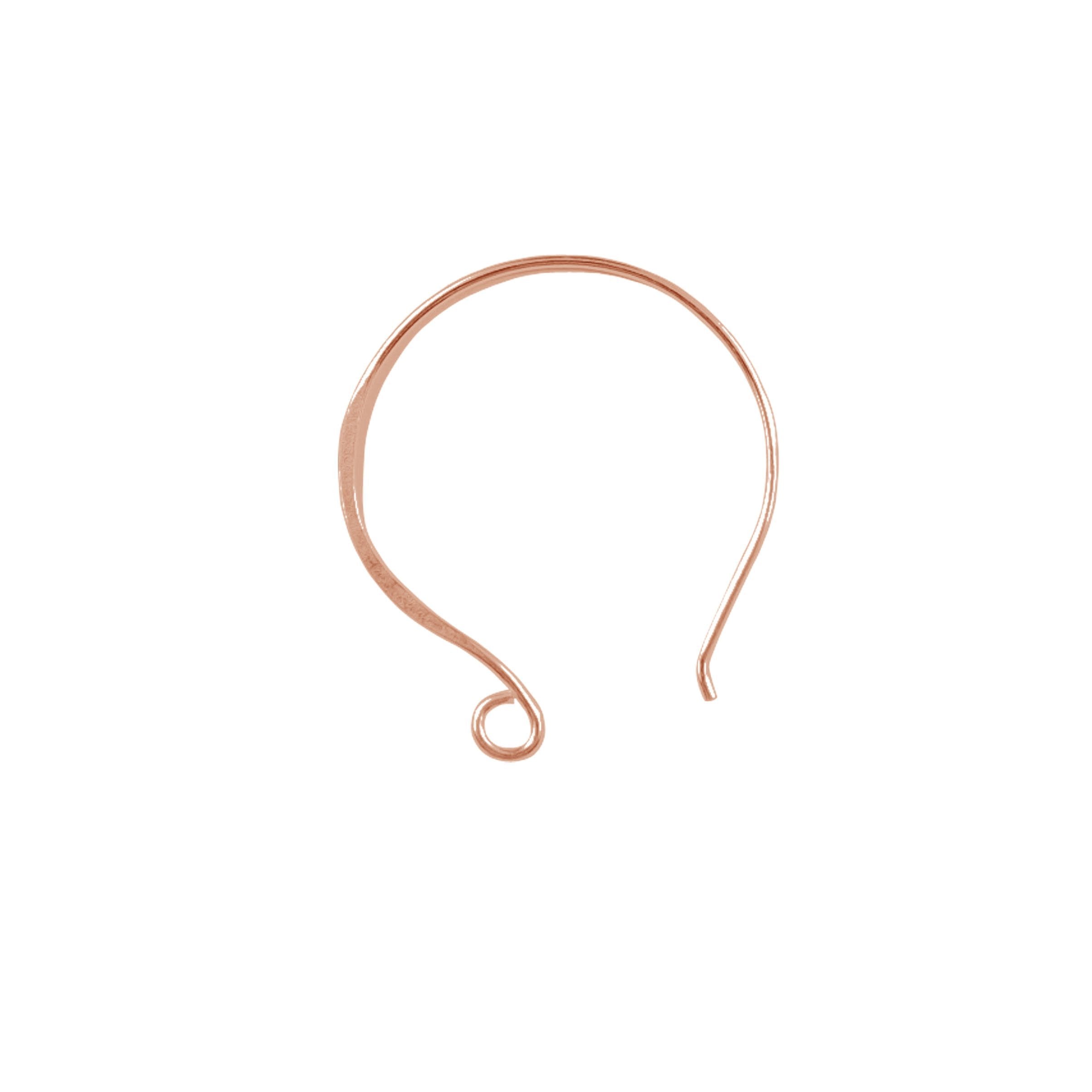 Handcrafted Rose Gold Overlay Round Loop Earwire From India For Designer Earrings