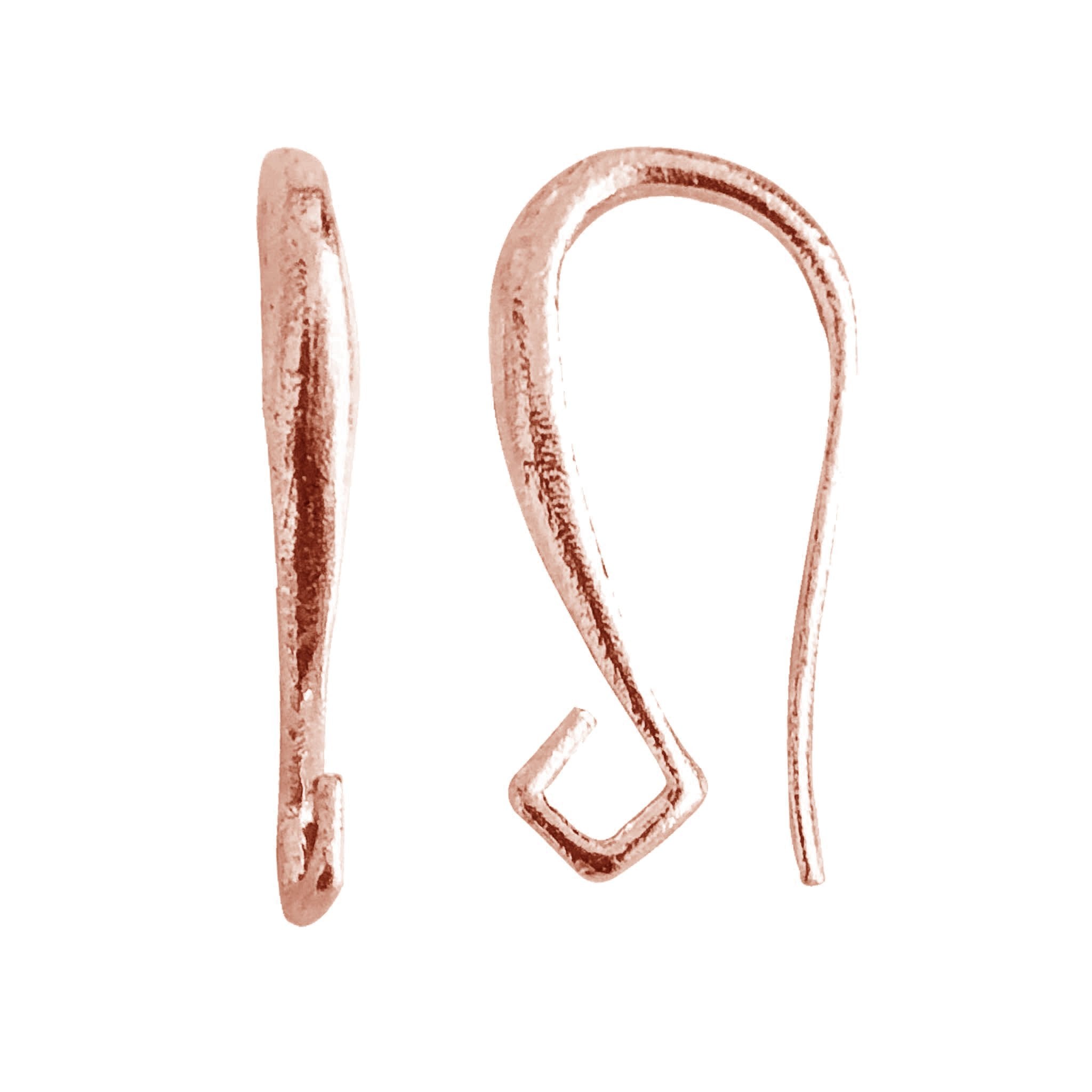 Handcrafted Rose Gold Overlay Angular Hook Earwire From India For Designer Jewelry