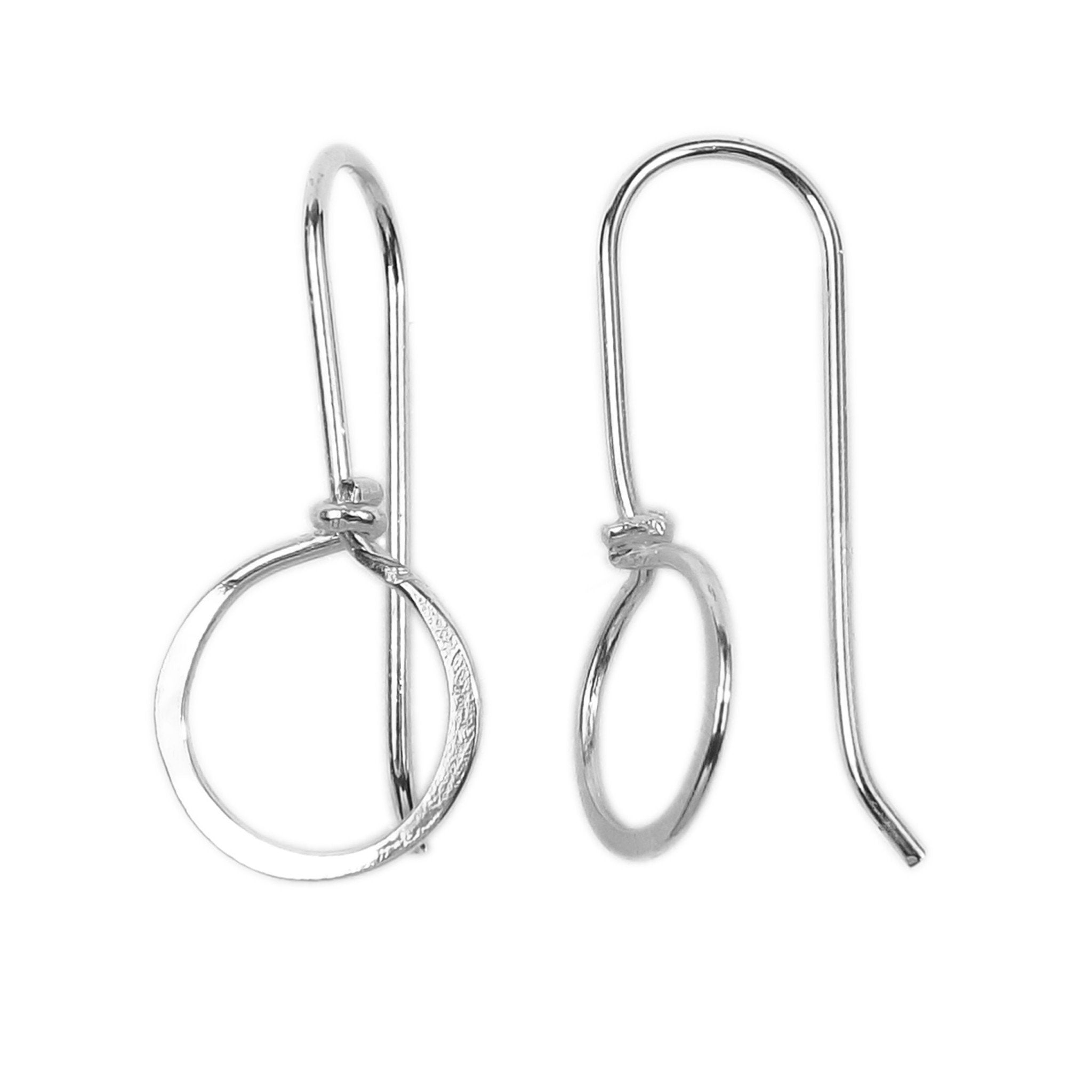 Handcrafted Silver Overlay Round Loop Earwire from India with polished silver overlay finish