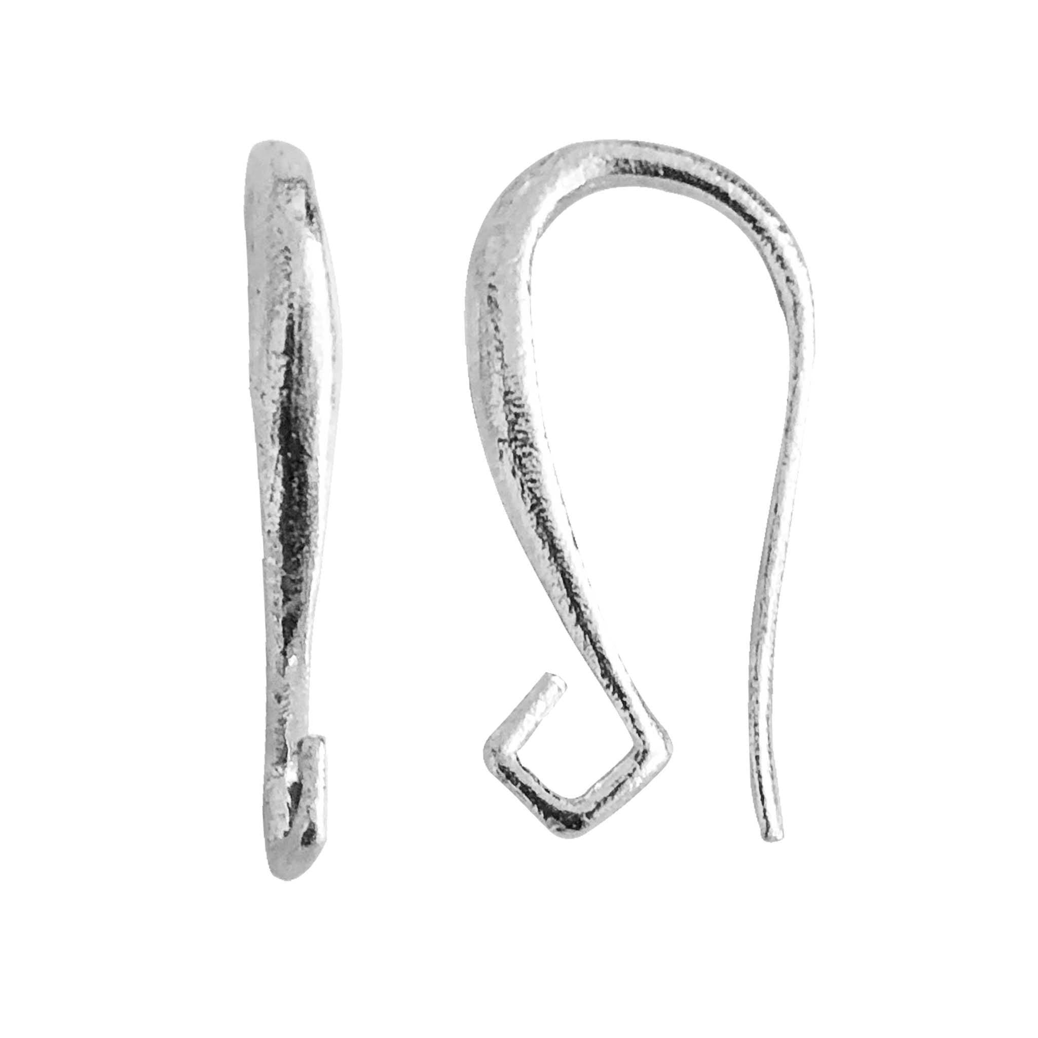 Handcrafted Silver Overlay Classic Hook Earwire from India with polished silver overlay finish