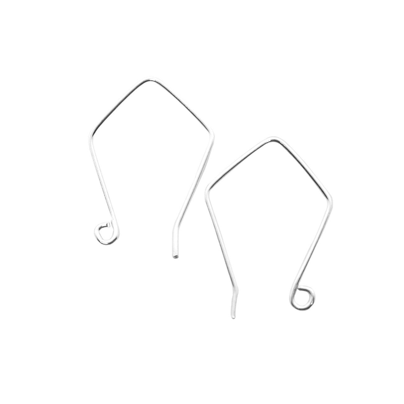 Modern silver overlay angular earwire handcrafted in India