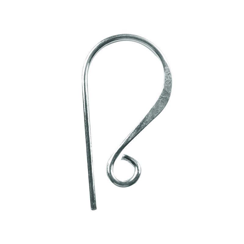 Handcrafted Sterling Silver Hammered Loop Earwire From India For Earrings