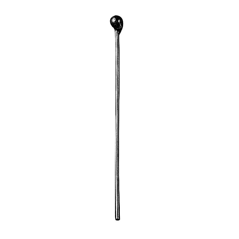 India handcrafted black rhodium overlay over copper head pin for retail jewelry crafting.