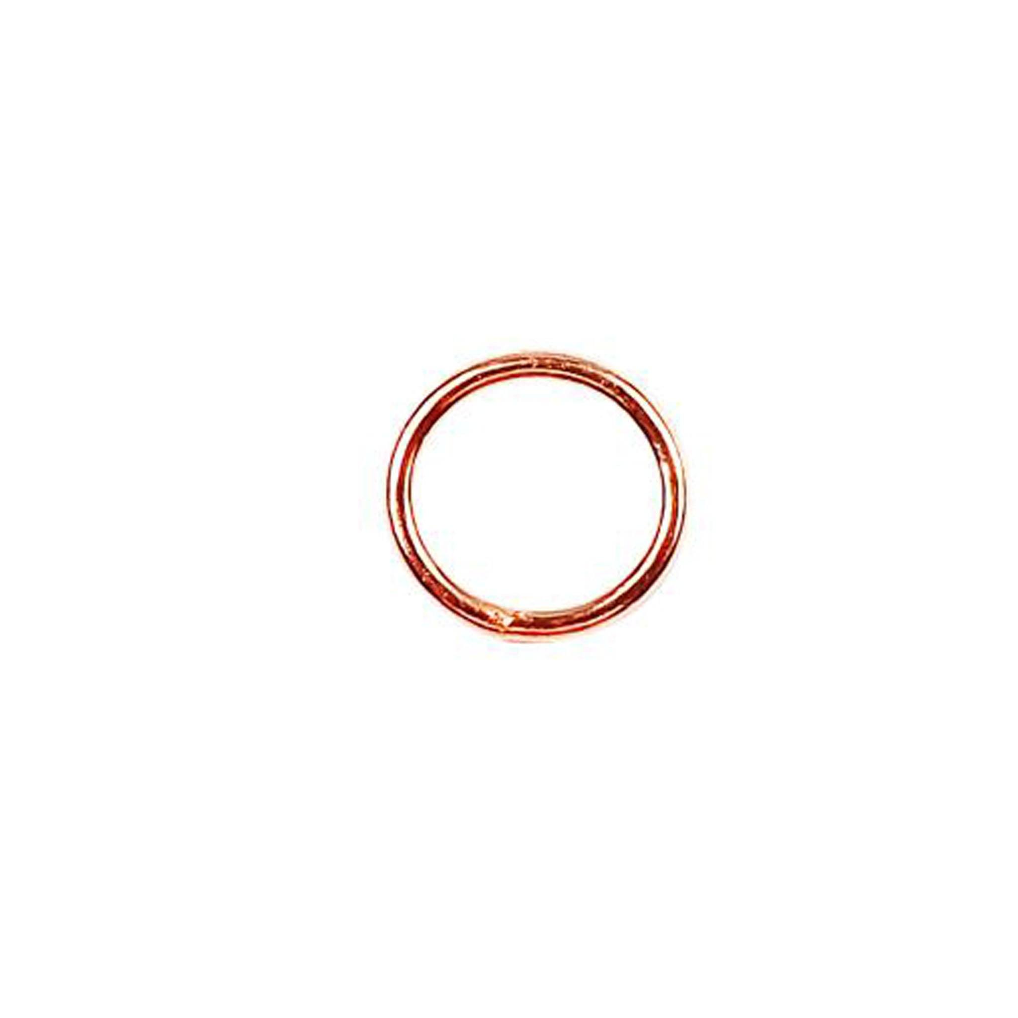 Rose Gold Overlay Over Copper closed jump ring handcrafted in India for jewelry making