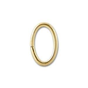 Elegant oval jump ring in 18K gold overlay over copper, polished finish, handcrafted in India.
