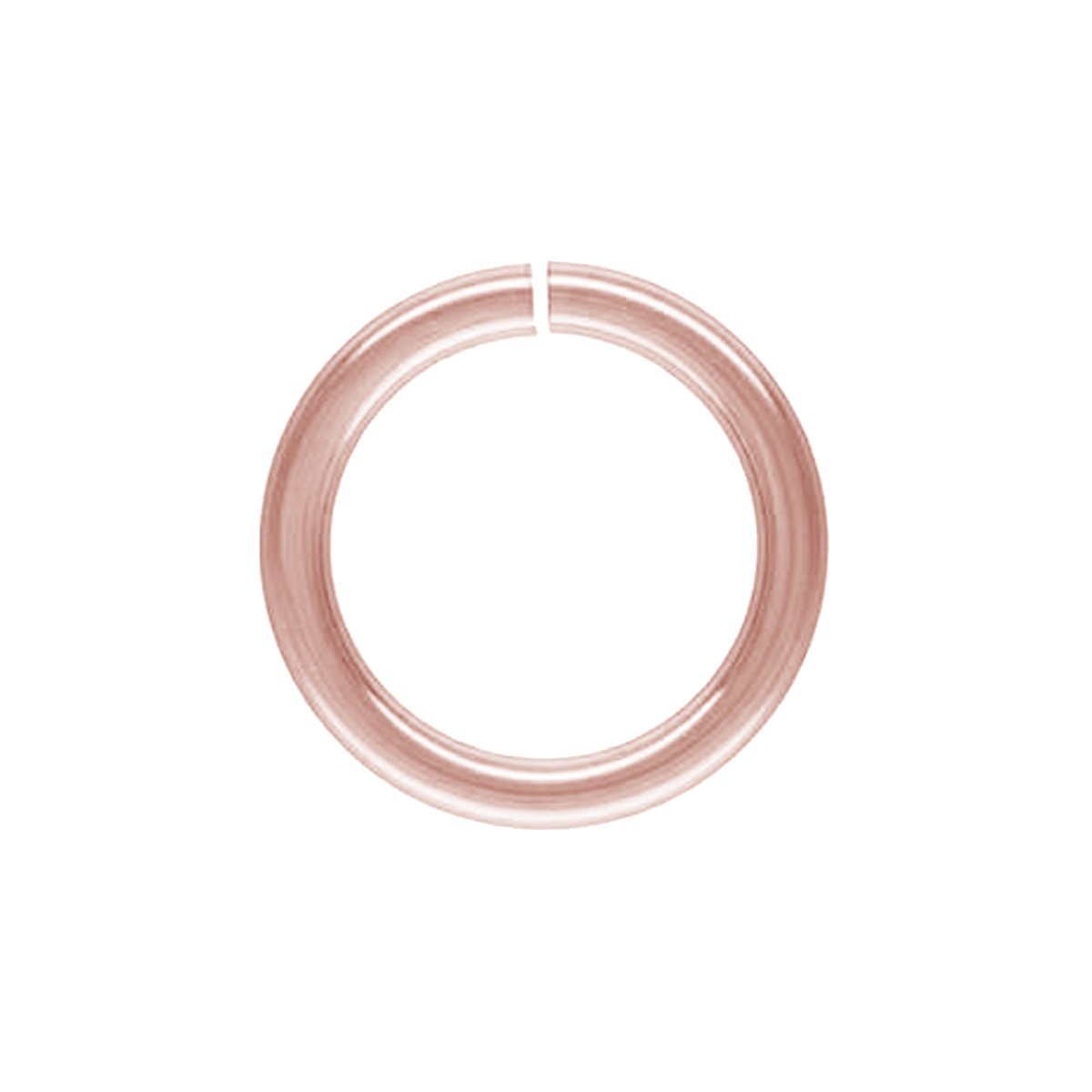 Luxury rose gold overlay open jump ring with polished finish, handcrafted in India for elegant jewelry making.