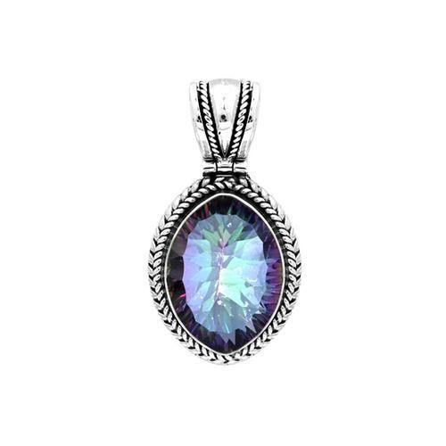 NKP-1102-MT Sterling Silver Pendant With Mystic Quartz Jewelry Bali Designs Inc