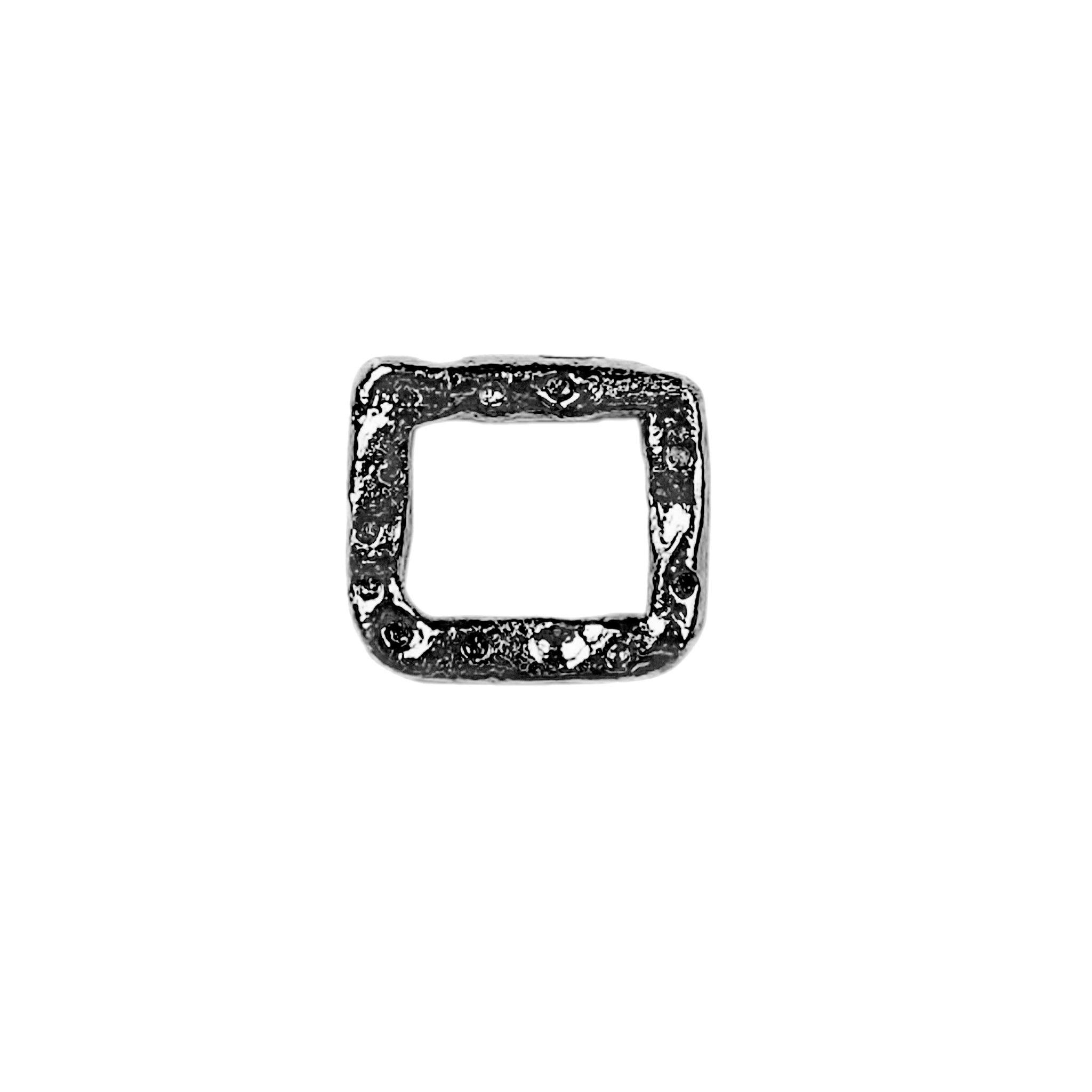 Black Rhodium Overlay Over Copper square link connector handcrafted in India for jewelry making