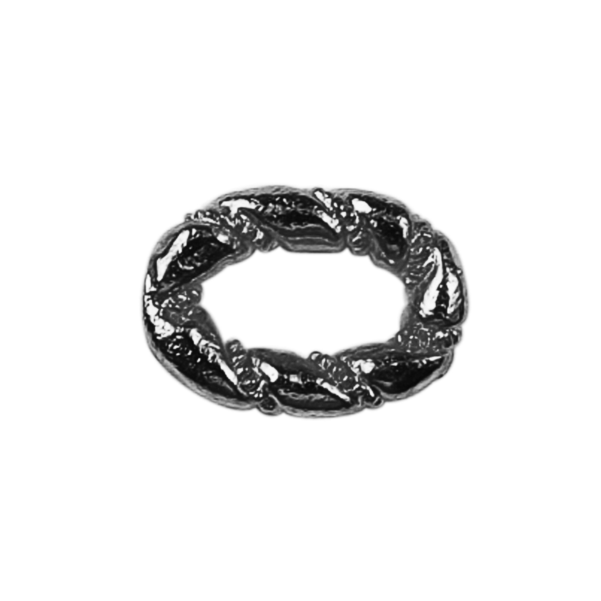 Black Rhodium Overlay Over Copper braided oval rope link handcrafted in India for jewelry making
