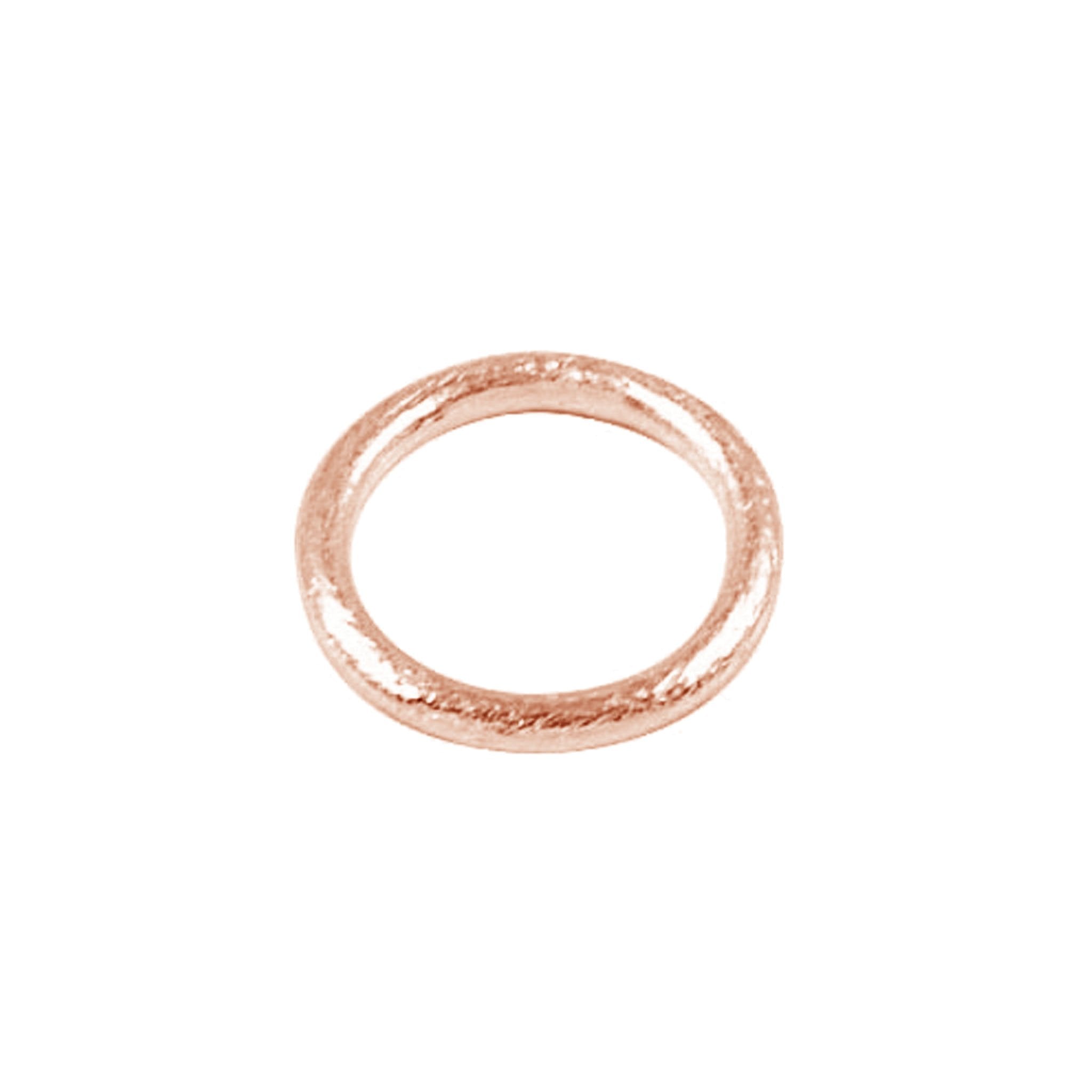 Oval copper ring findings with rose gold overlay, handcrafted in India.