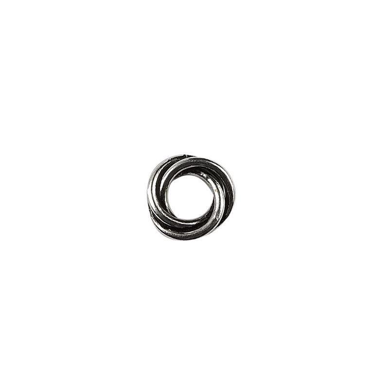 Handmade silver overlay twisted interwoven ring finding crafted in India